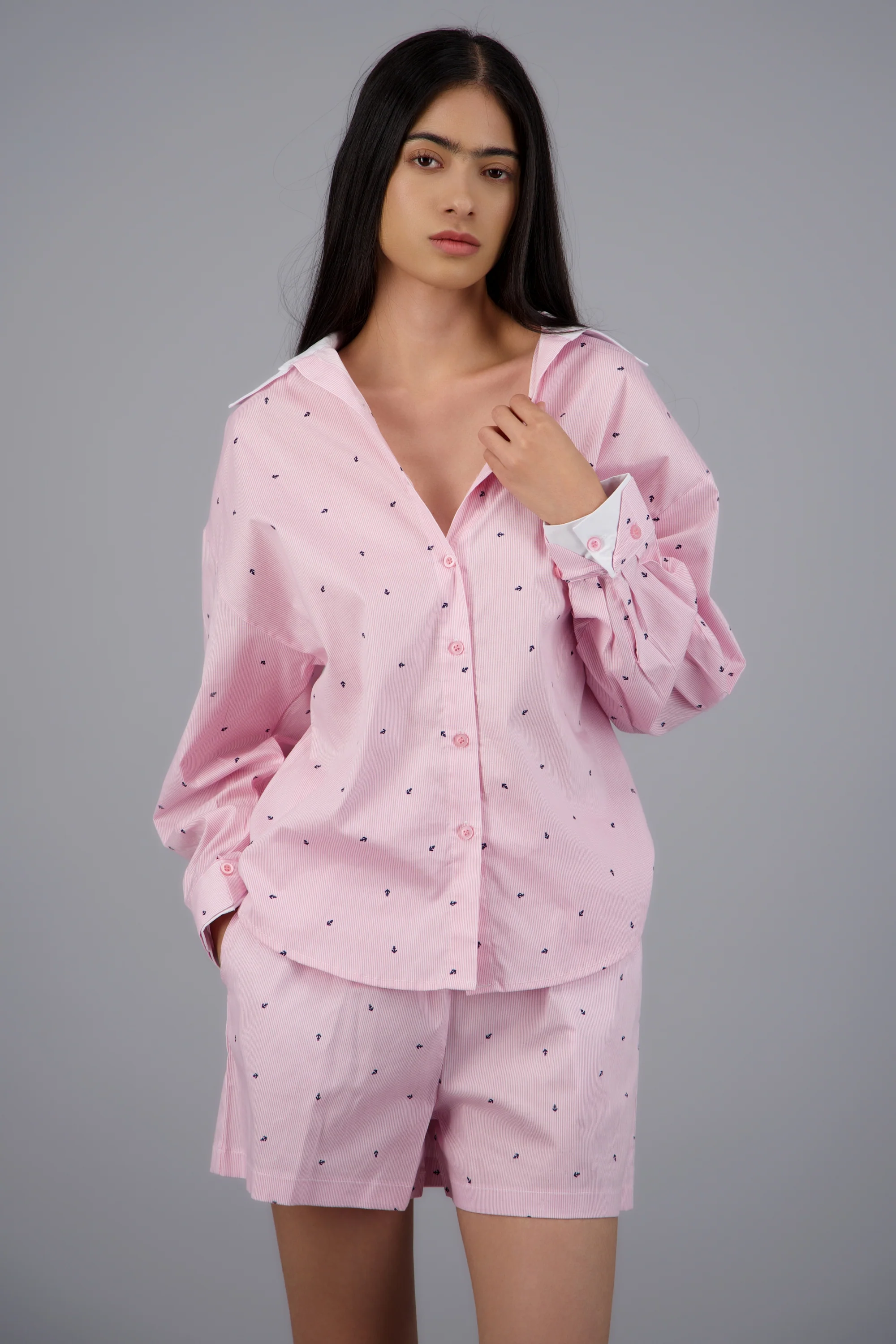 Camisa estampada detalle cuello - Image 3