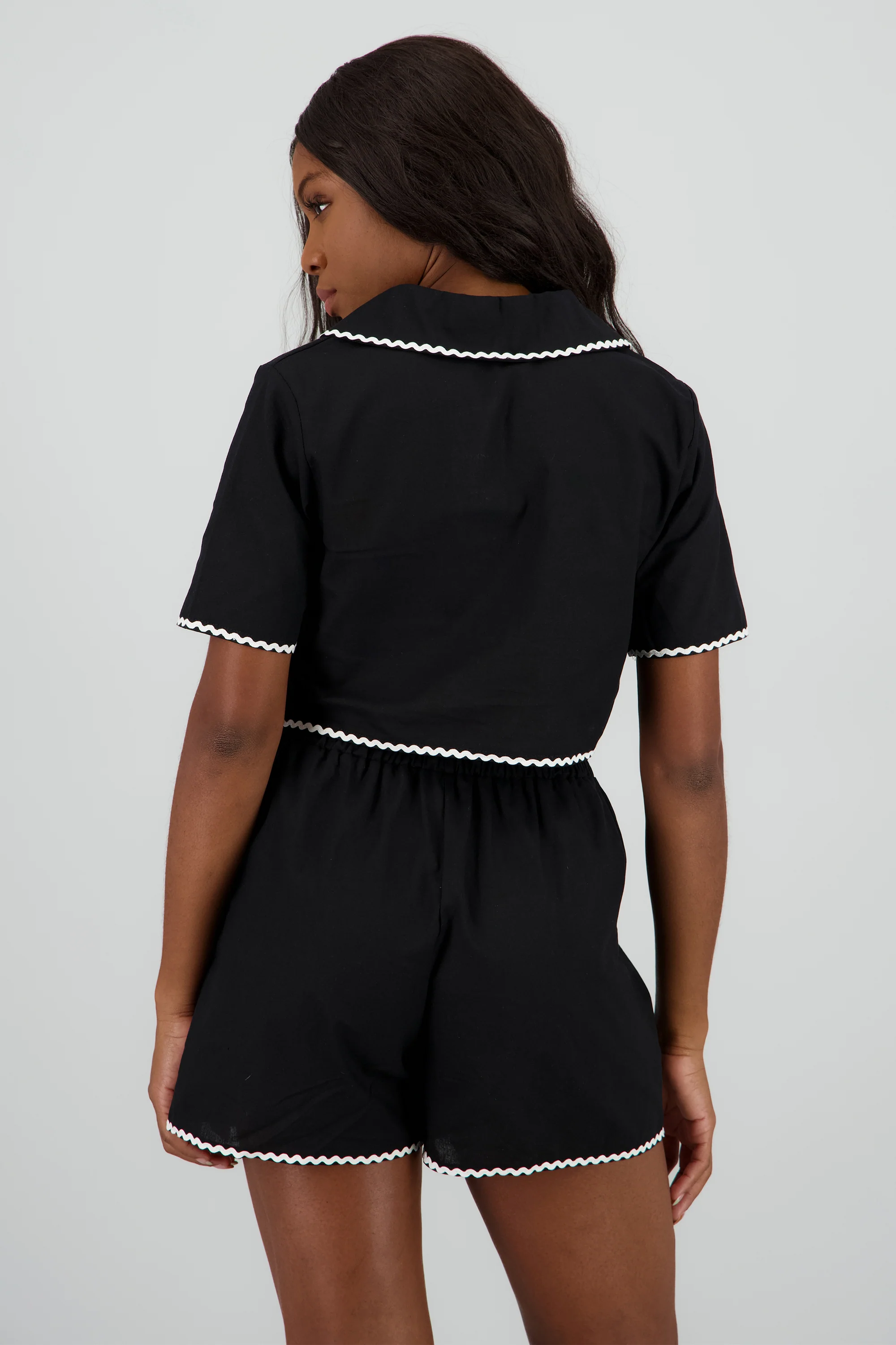 Camisa lino contraste - Image 4