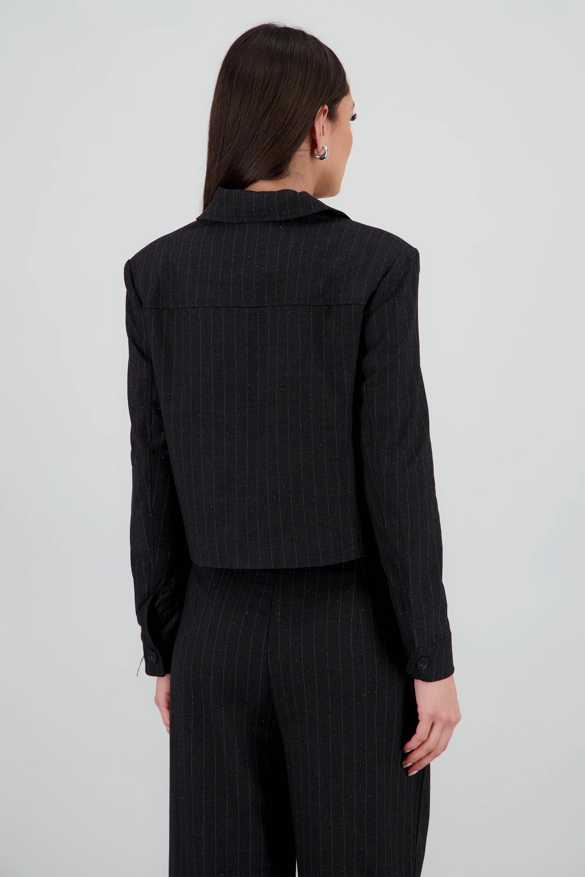 Camisa lisa m/l detalle tela - Image 4