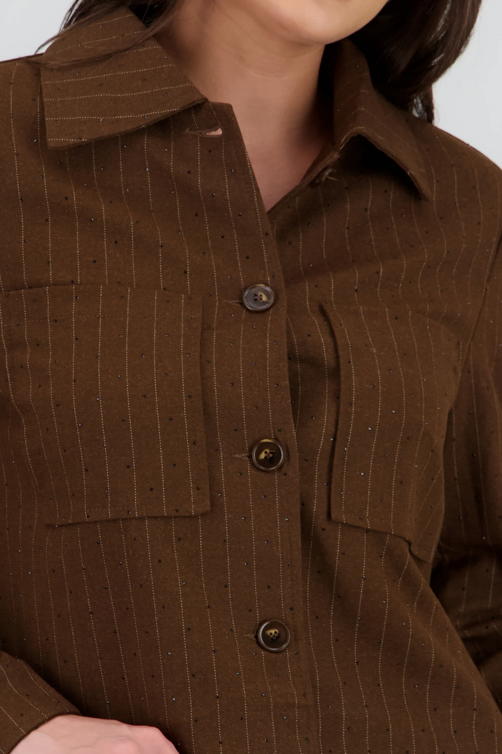 Camisa lisa m/l detalle tela - Image 5
