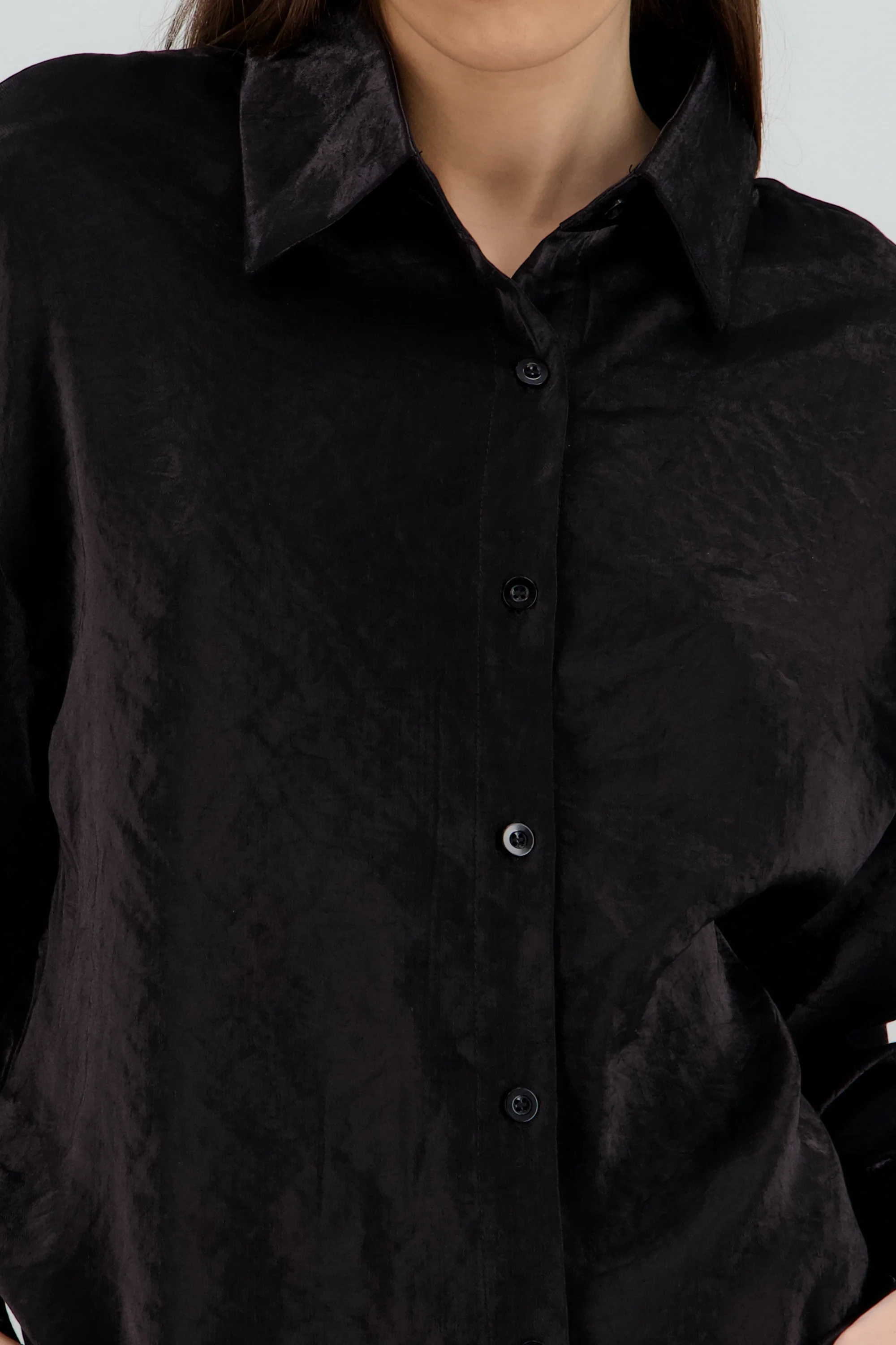 Camisa manga larga detalle satinada botones - Image 5