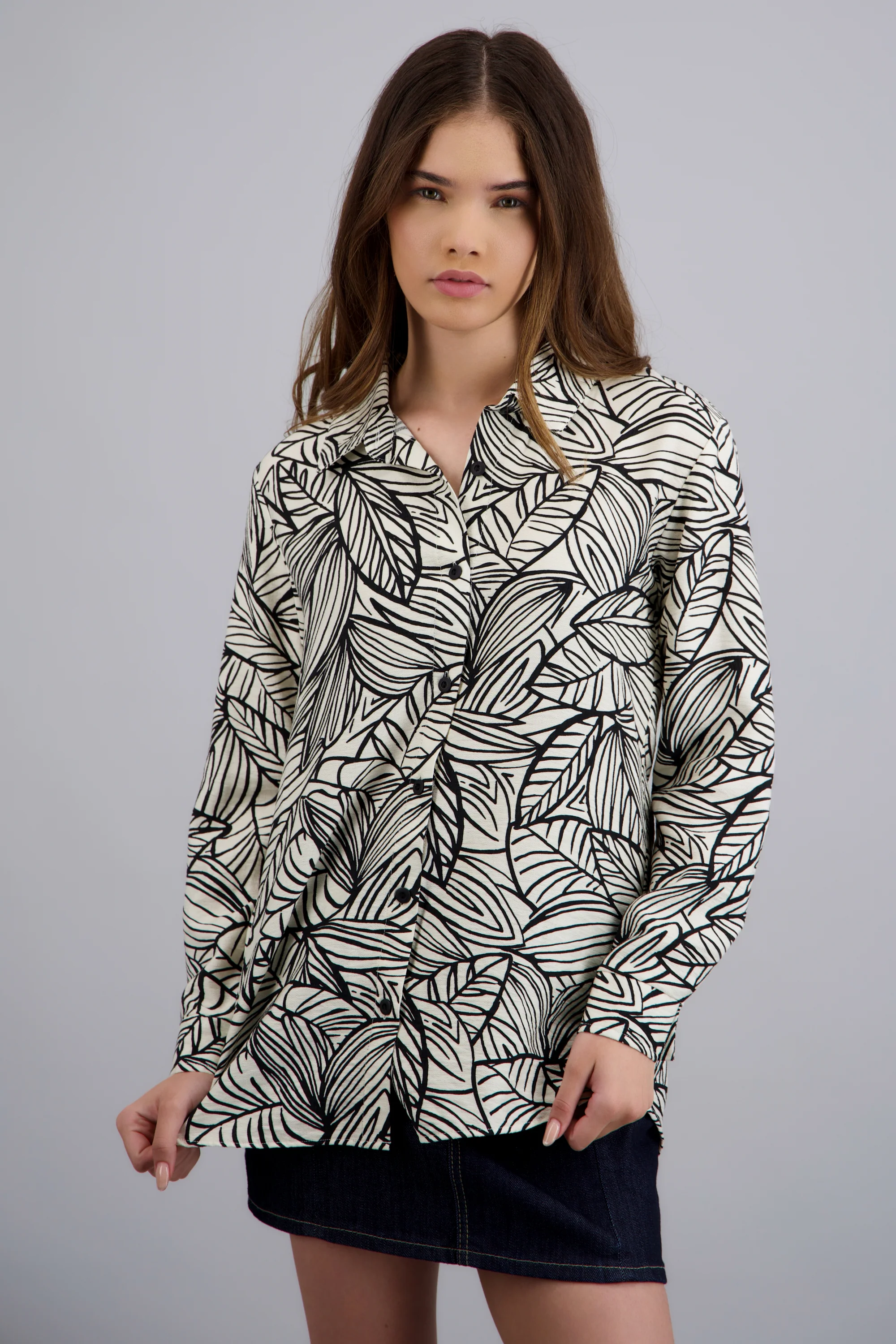 Camisa manga larga estampado