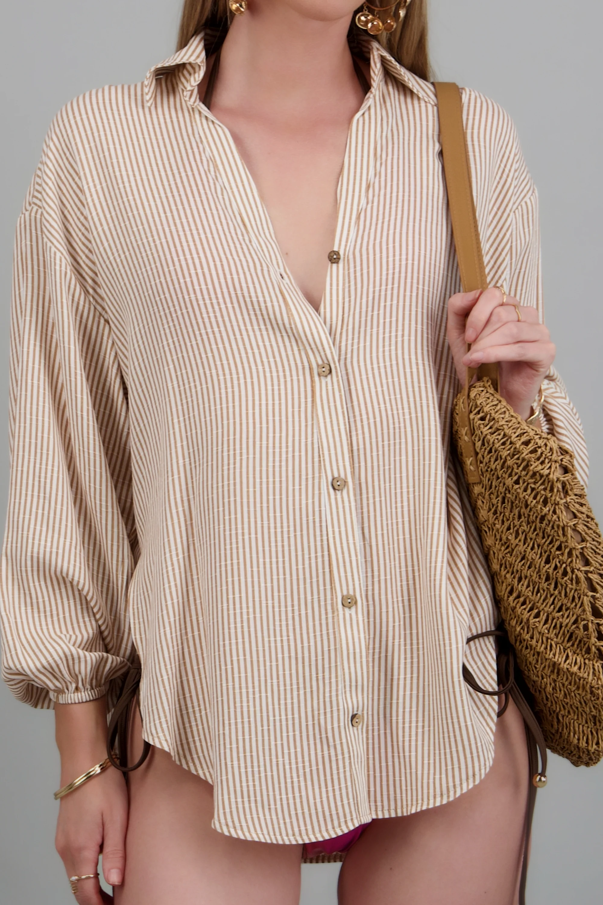 Camisa manga larga ligera rayas - Image 5