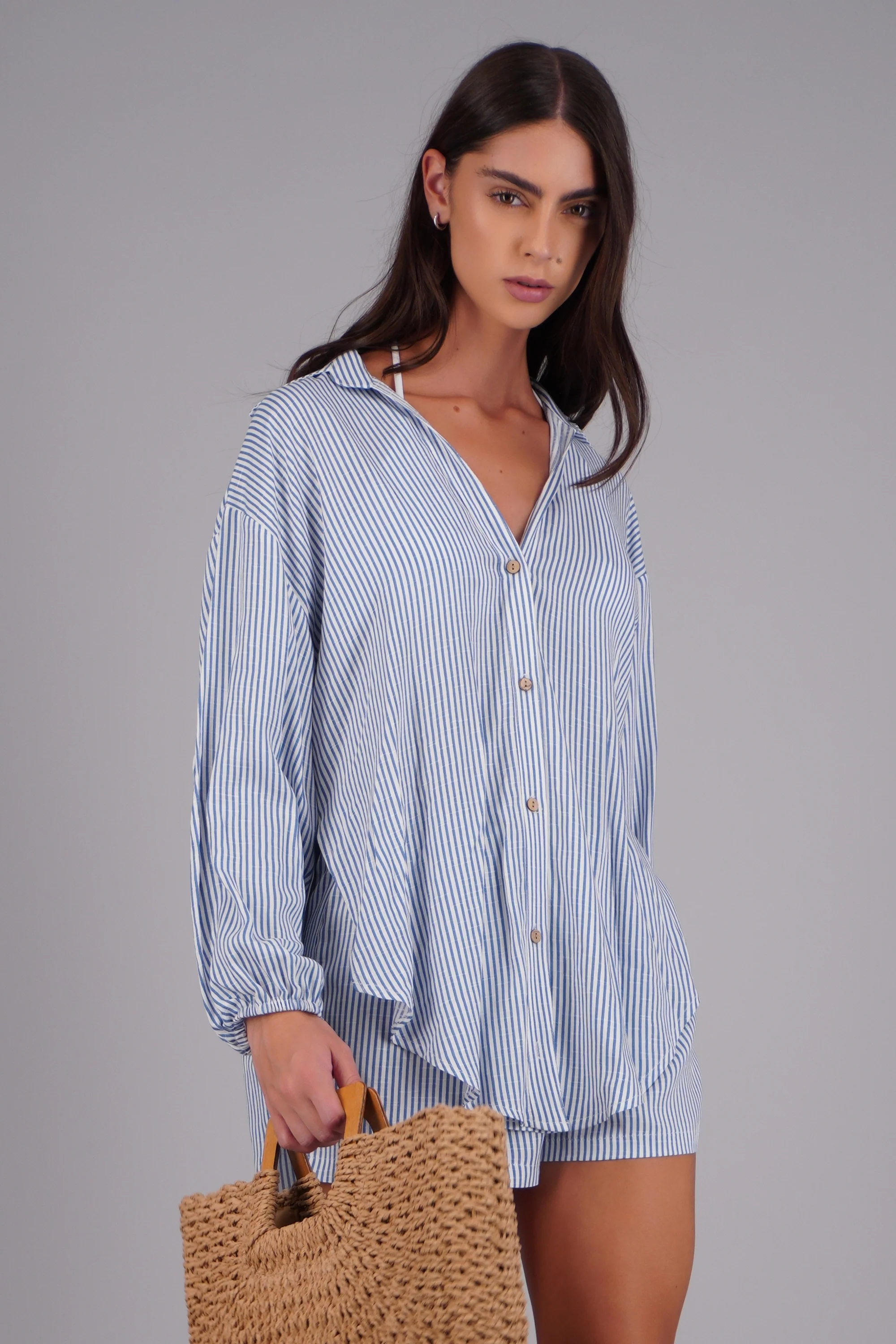 Camisa manga larga ligera rayas - Image 3