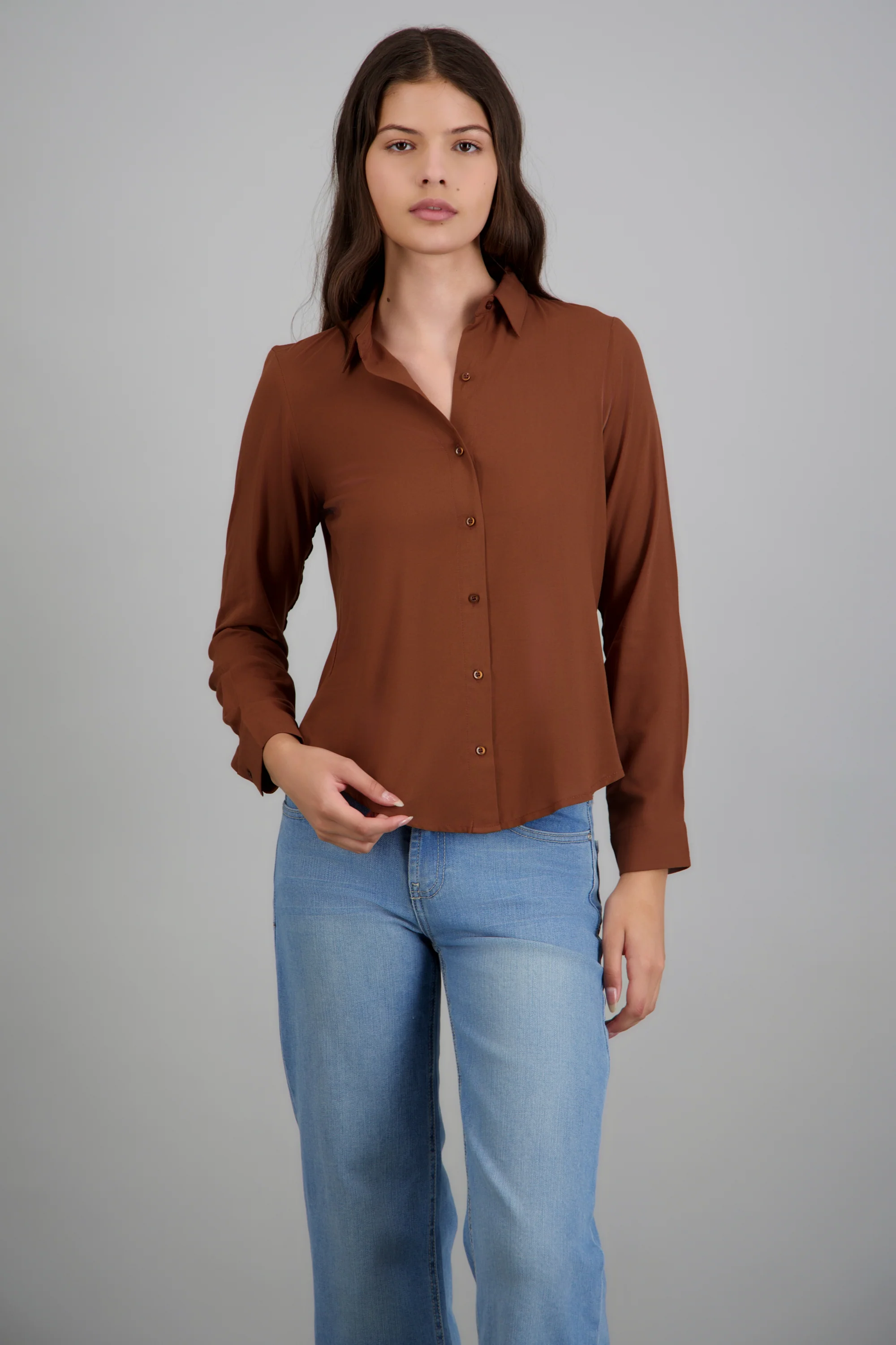 Camisa manga larga lisa