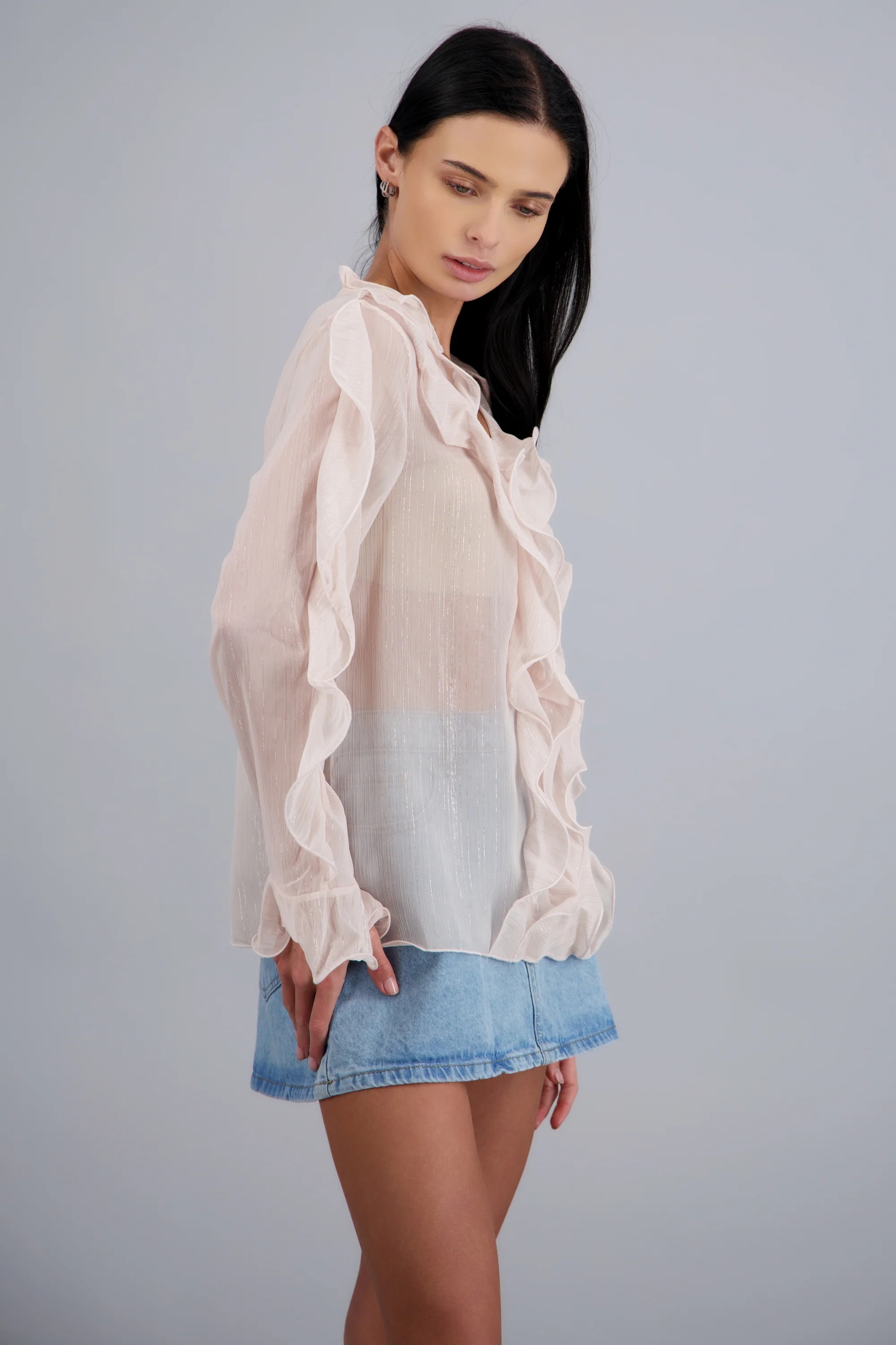 Camisa olanes detalle lurex - Image 3