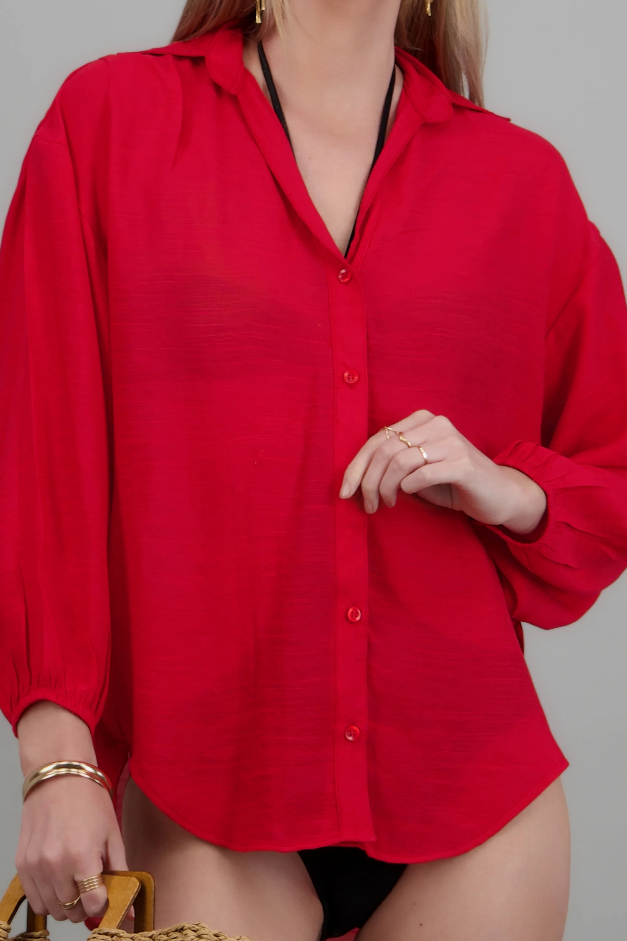 Camisa over ligera manga larga - Image 5