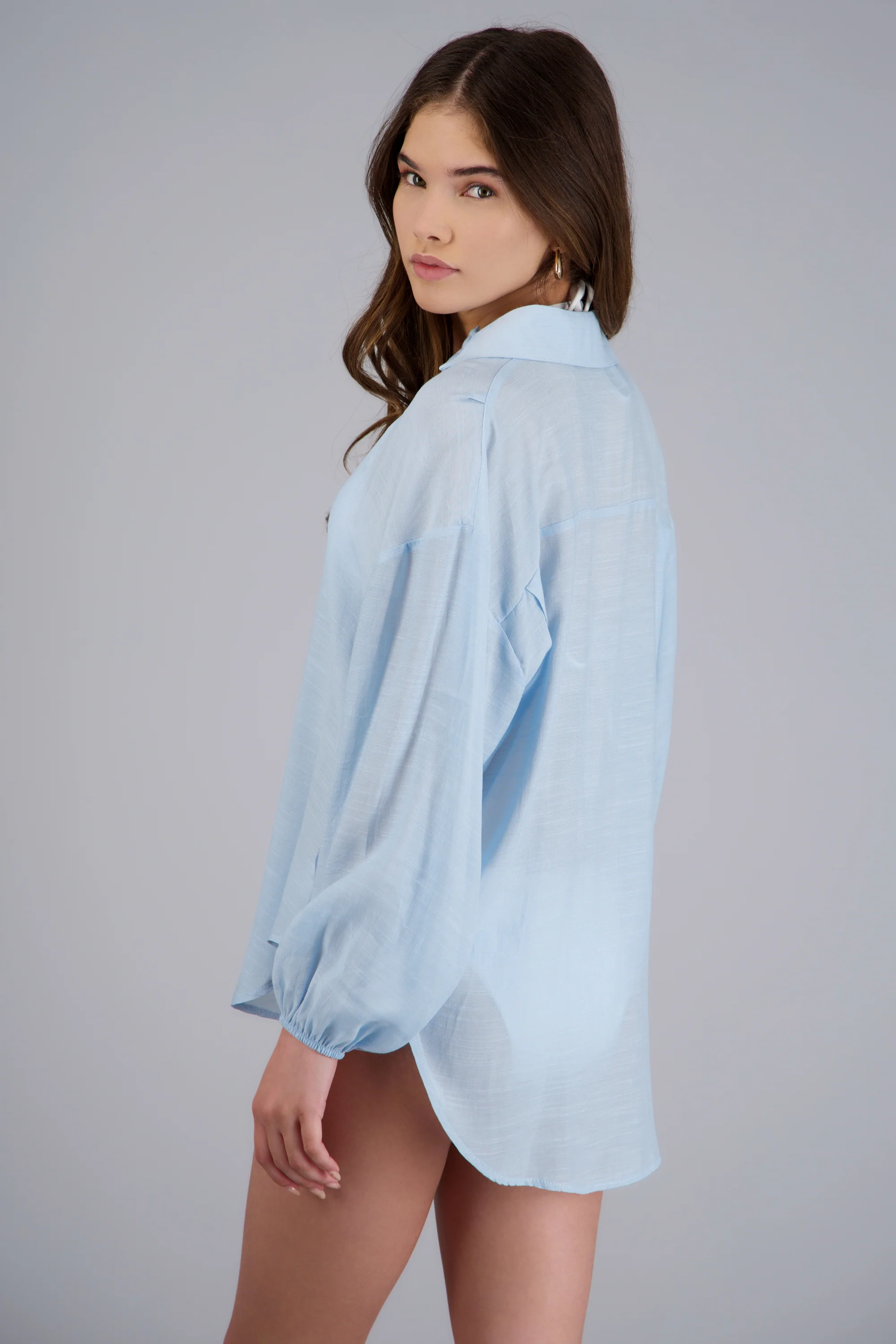 Camisa over ligera manga larga - Image 4
