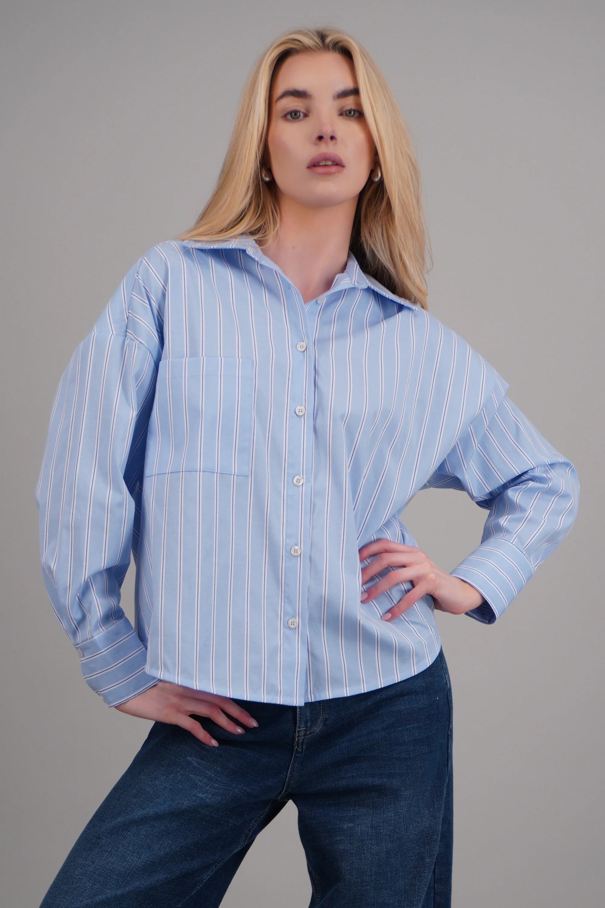 camisa oversize rayas