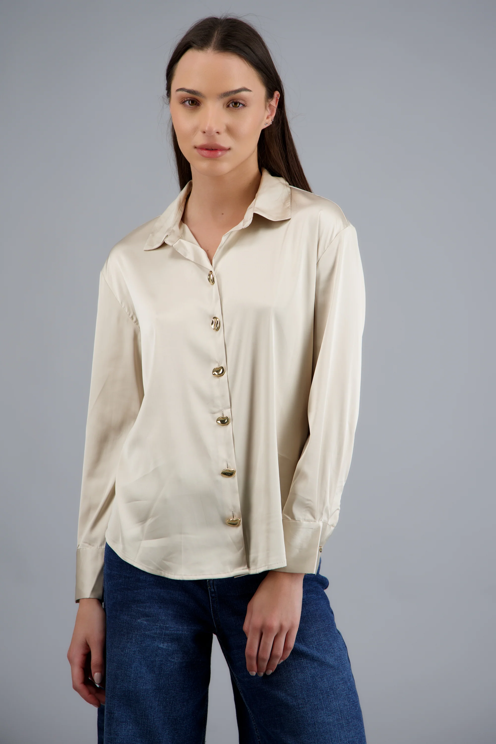 Camisa satin oversize