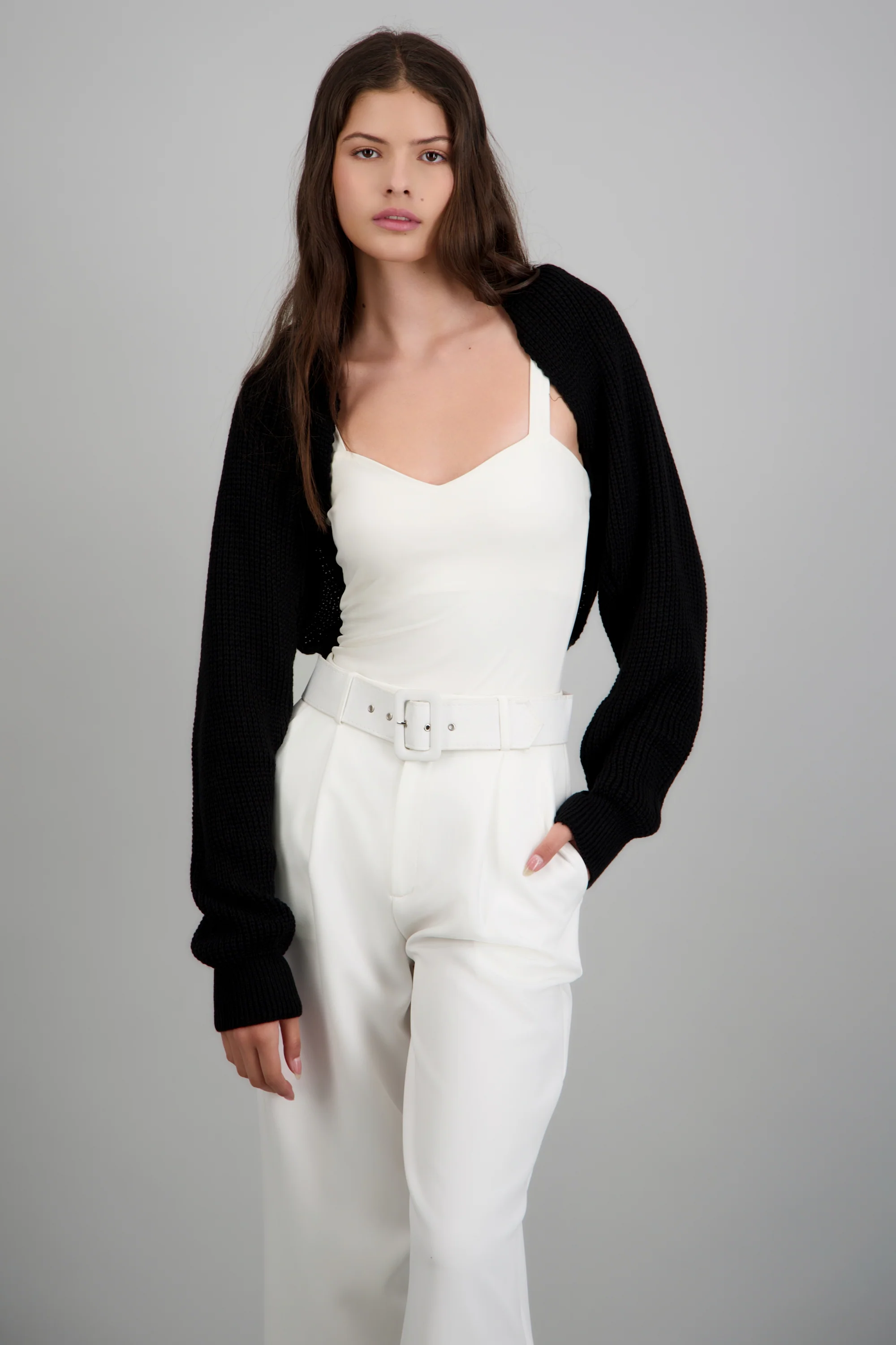 Cardigan bolero en tejido - Image 4