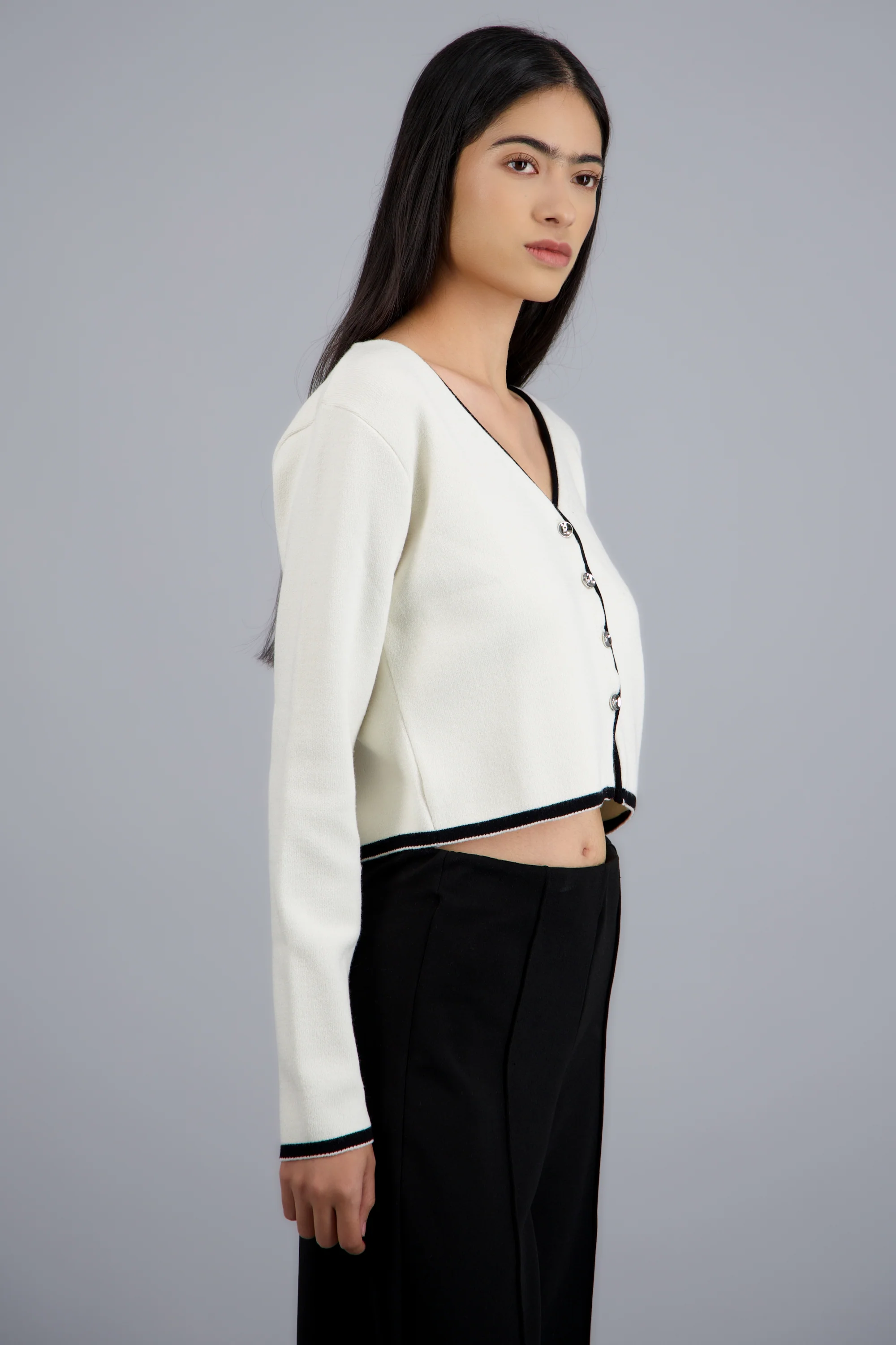 Cardigan botones detalle contraste - Image 3