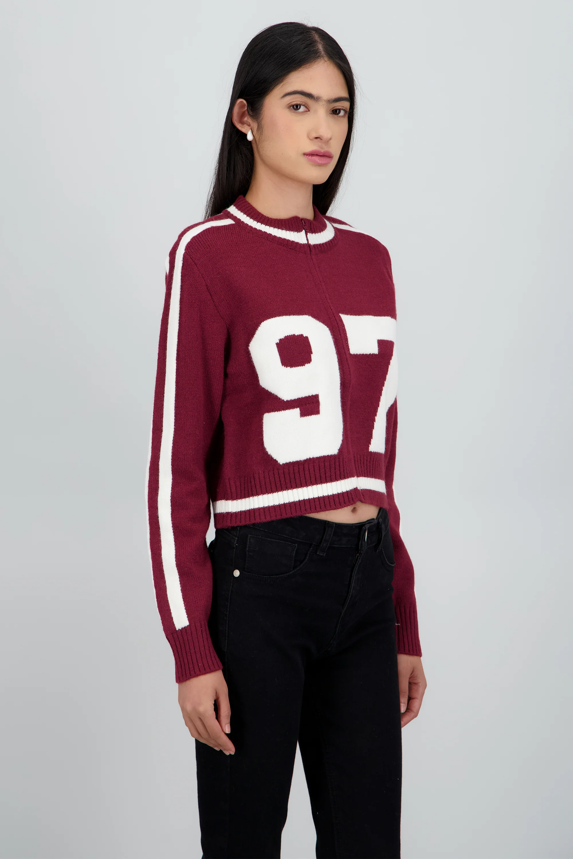 Cardigan con numero contraste - Image 3