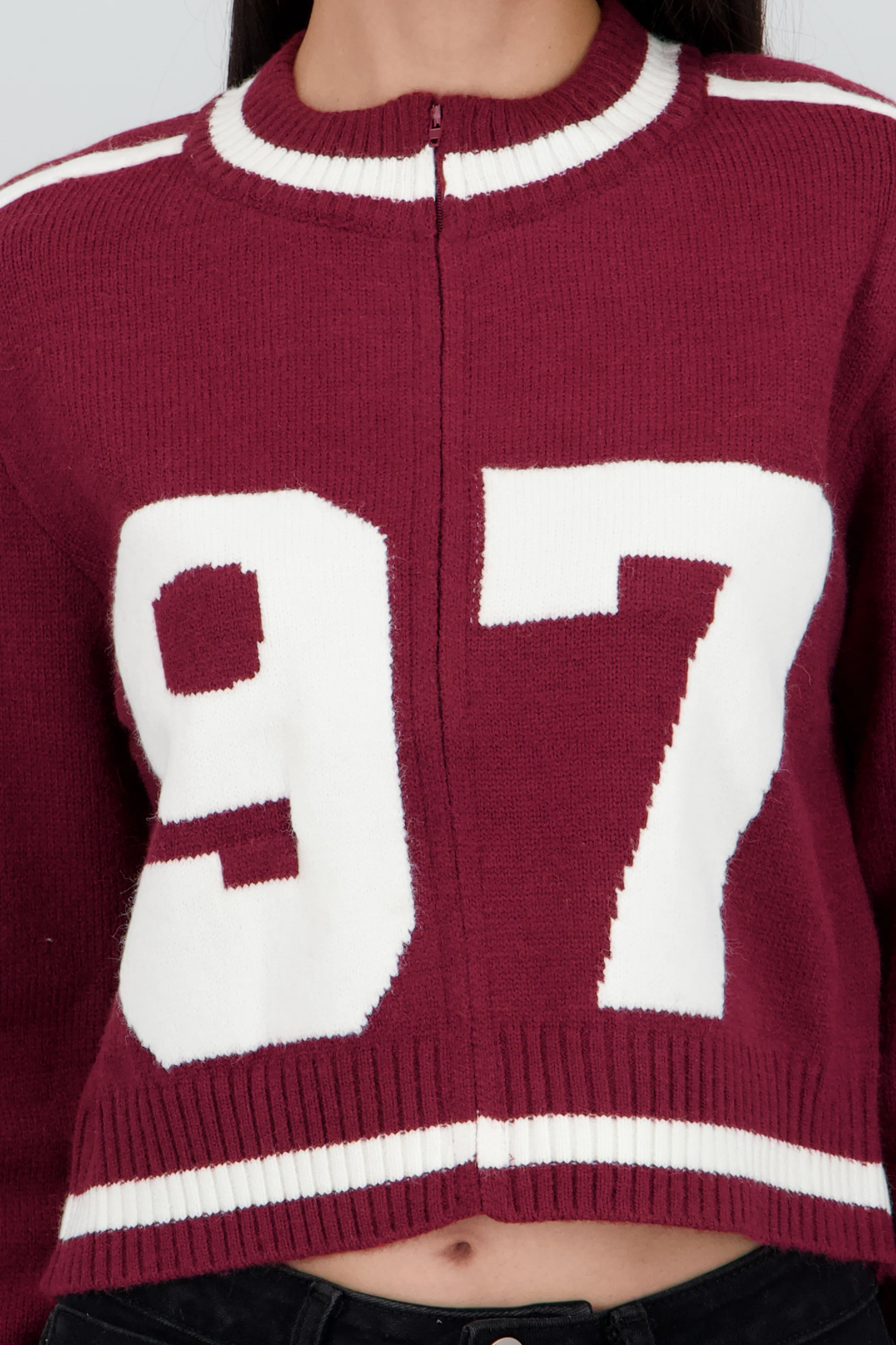 Cardigan con numero contraste - Image 5