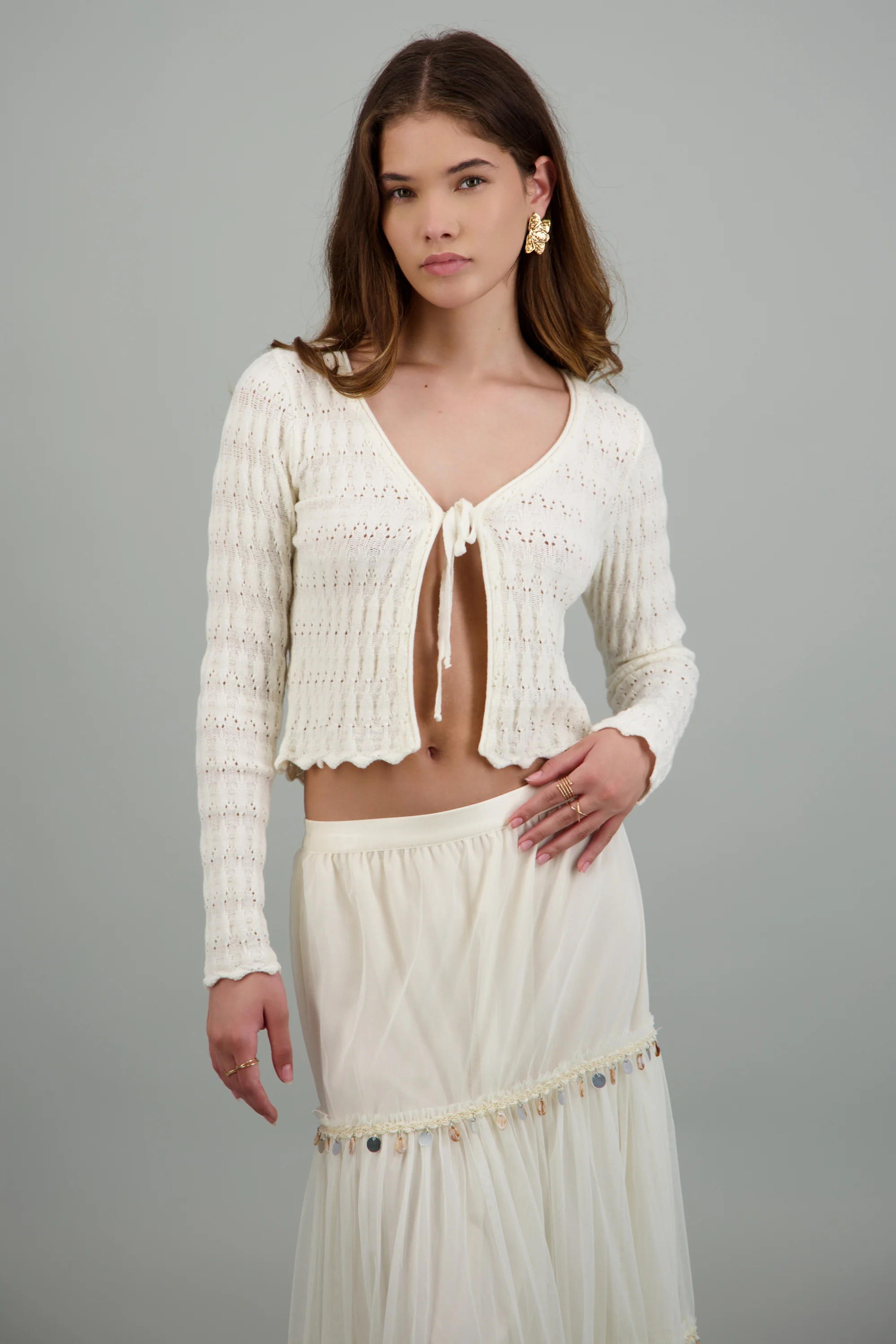 Cardigan ligero textura laso - Image 3