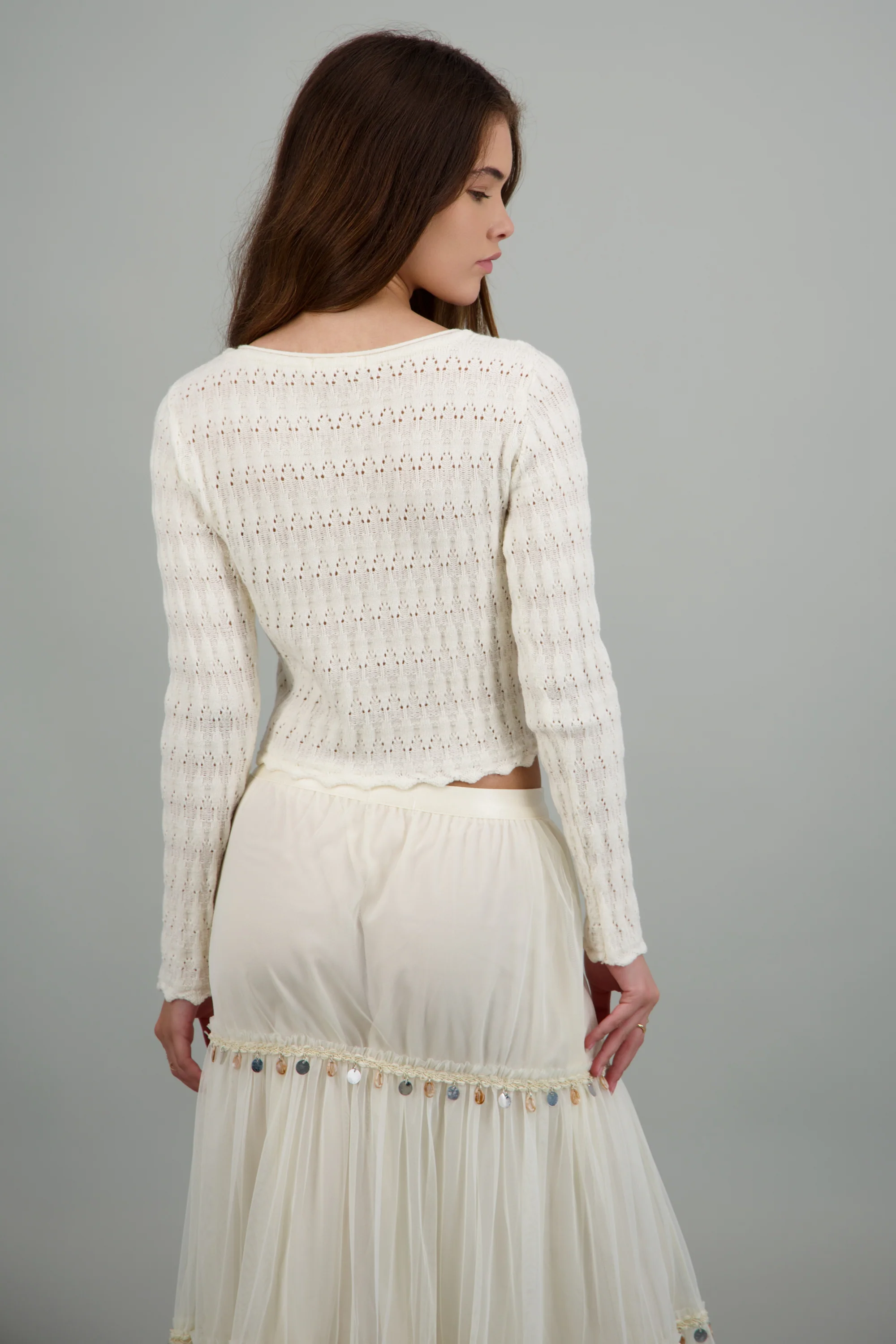 Cardigan ligero textura laso - Image 4