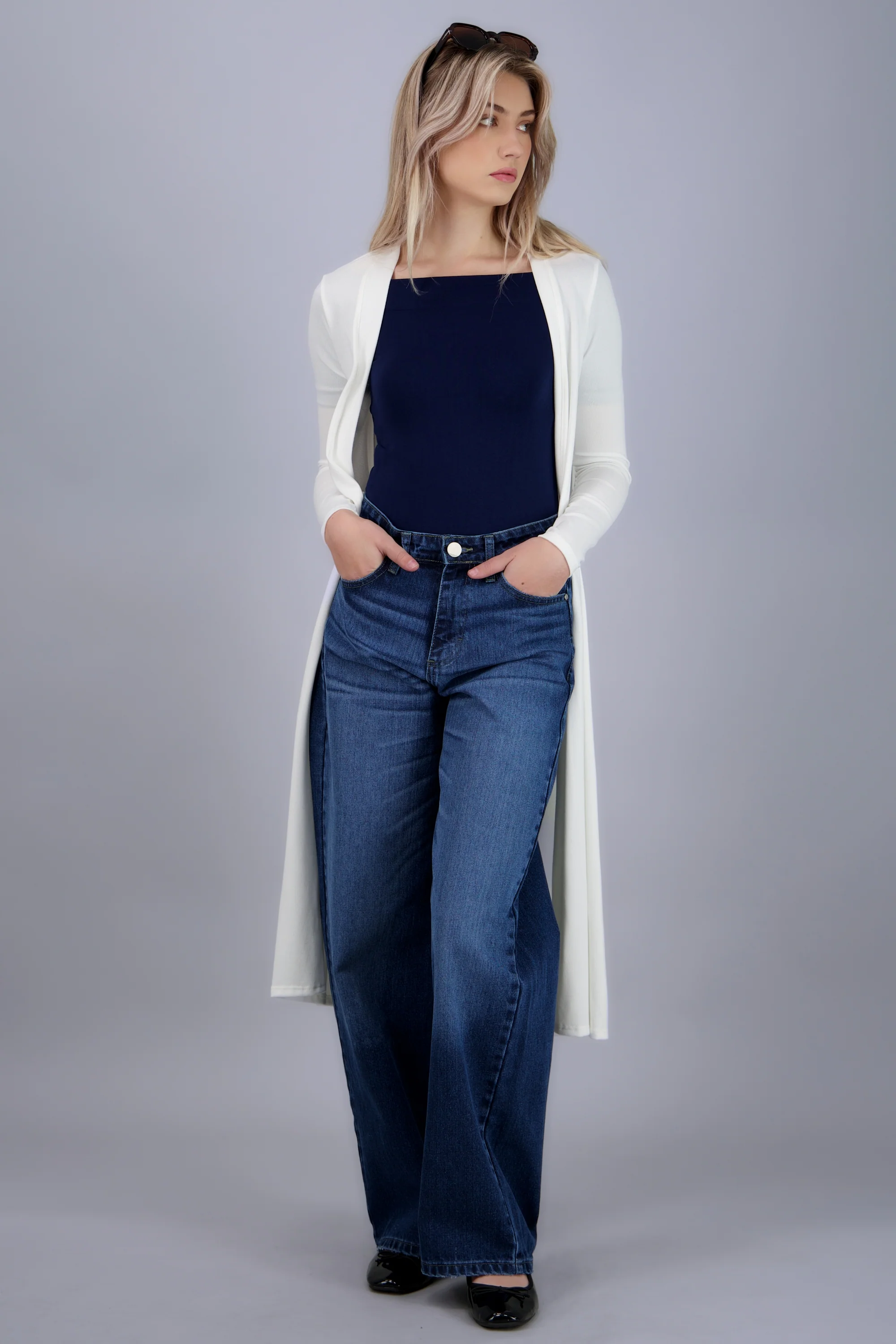 Cardigan liso largo - Image 2