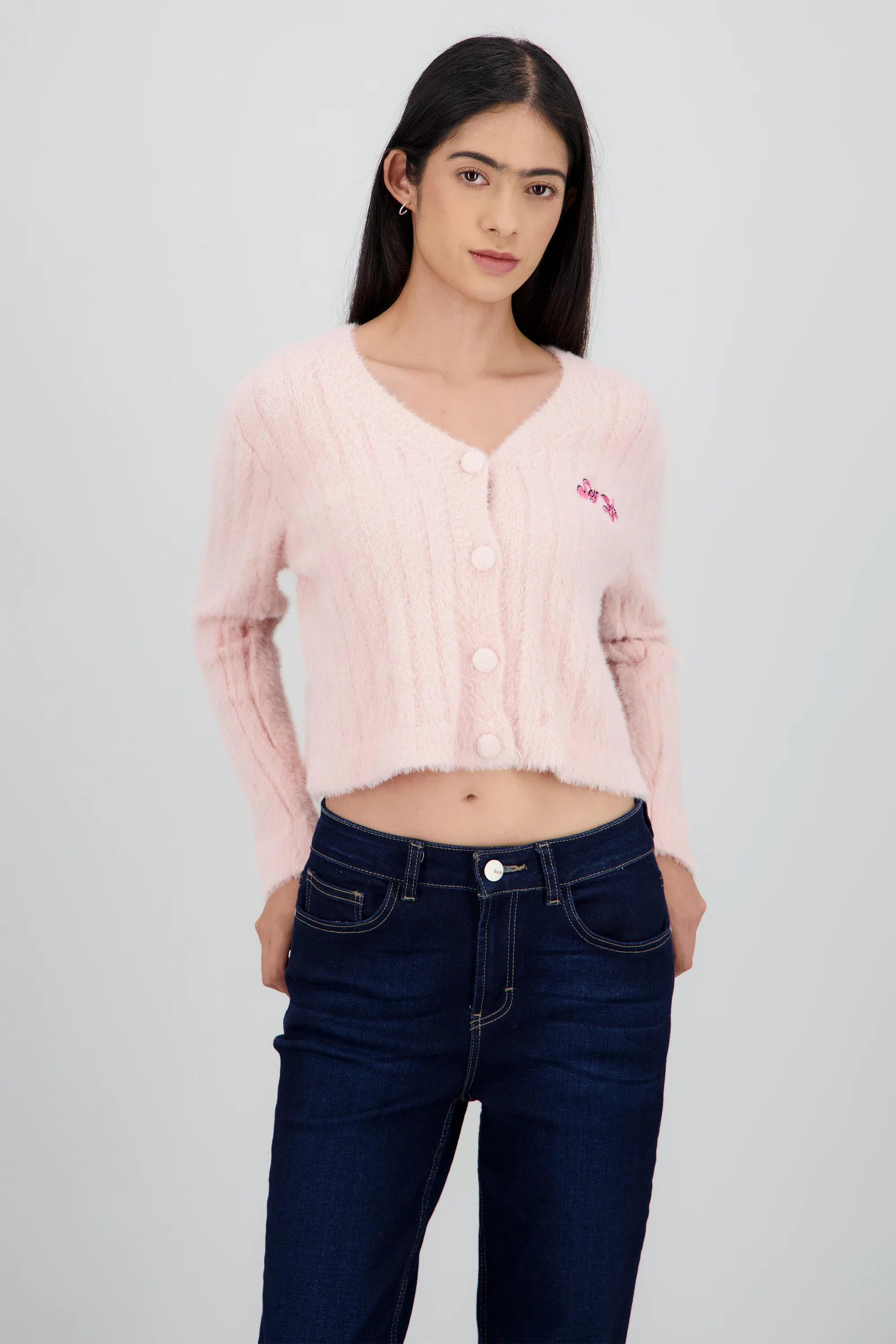 Cardigan suave detalle parche - Image 2