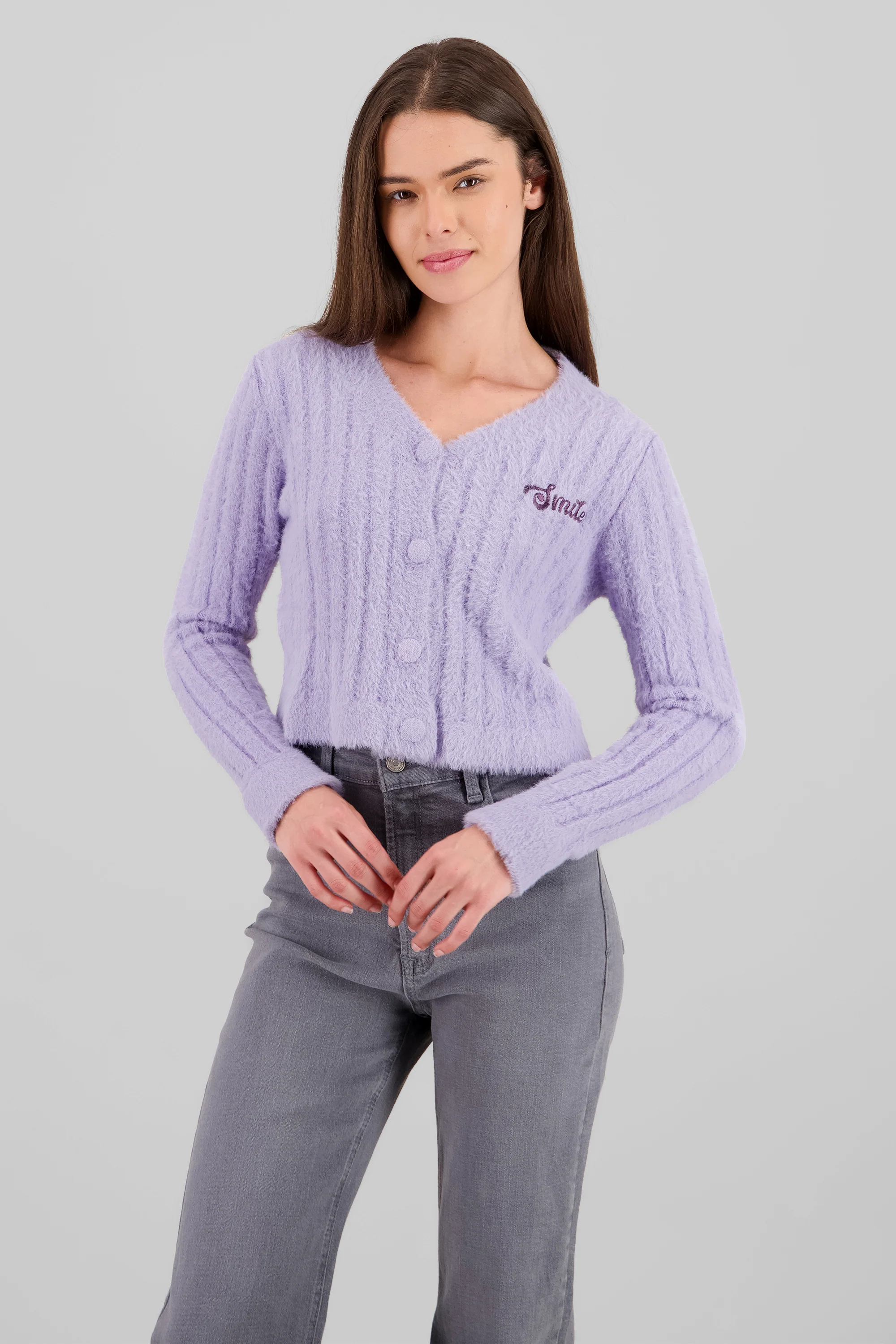 Cardigan suave detalle parche - Image 2