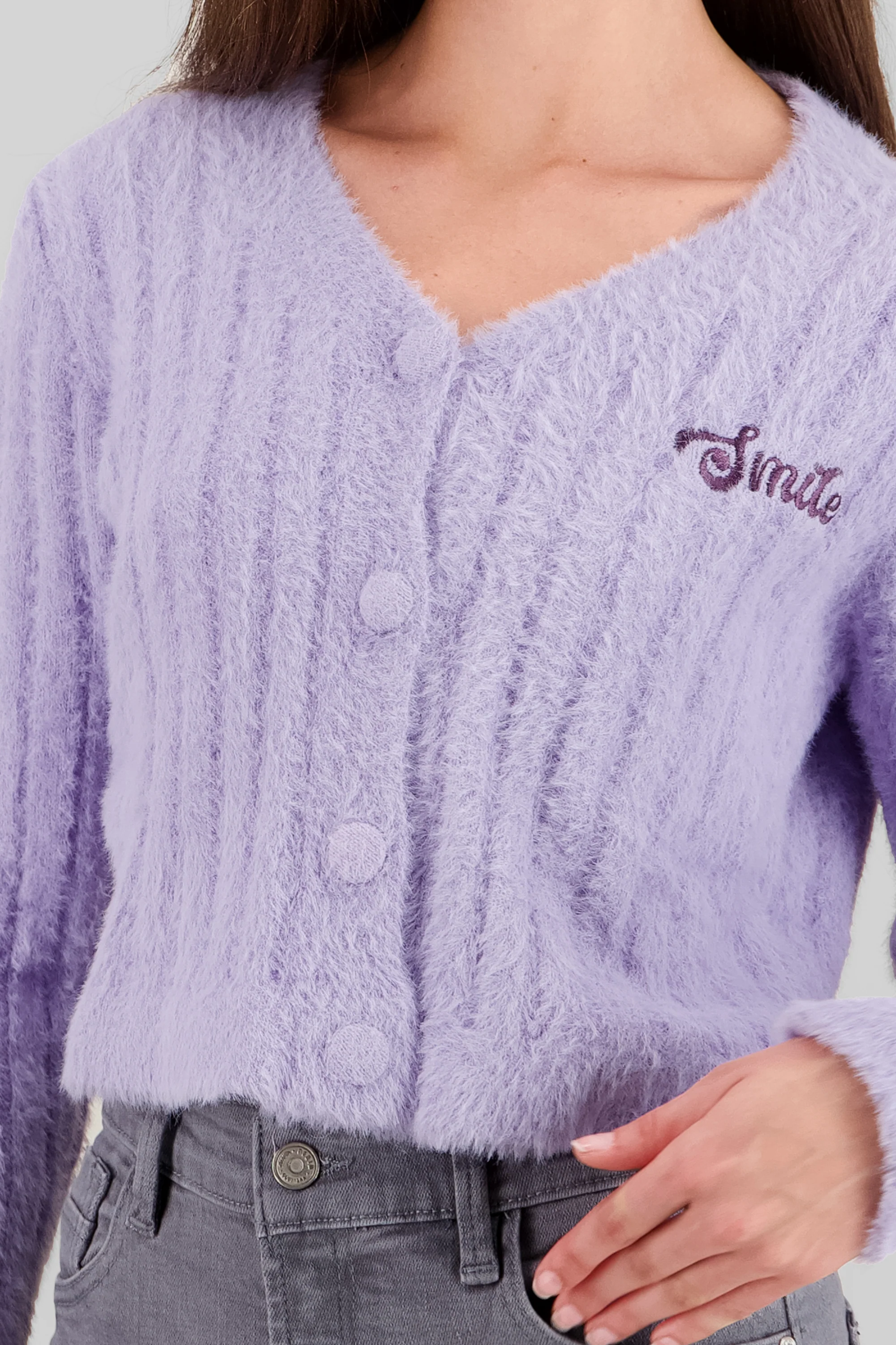 Cardigan suave detalle parche - Image 5