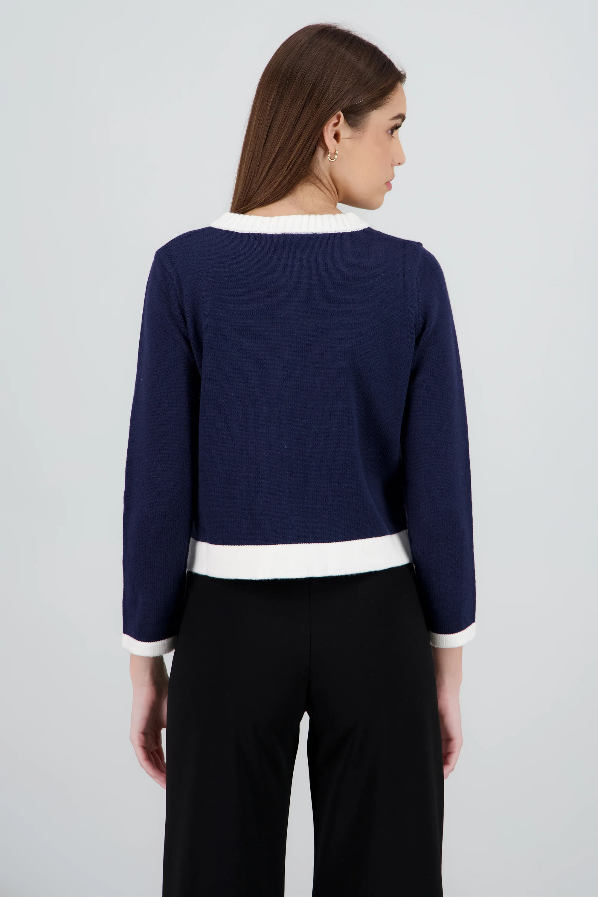 Cardigan tejido contraste - Image 4