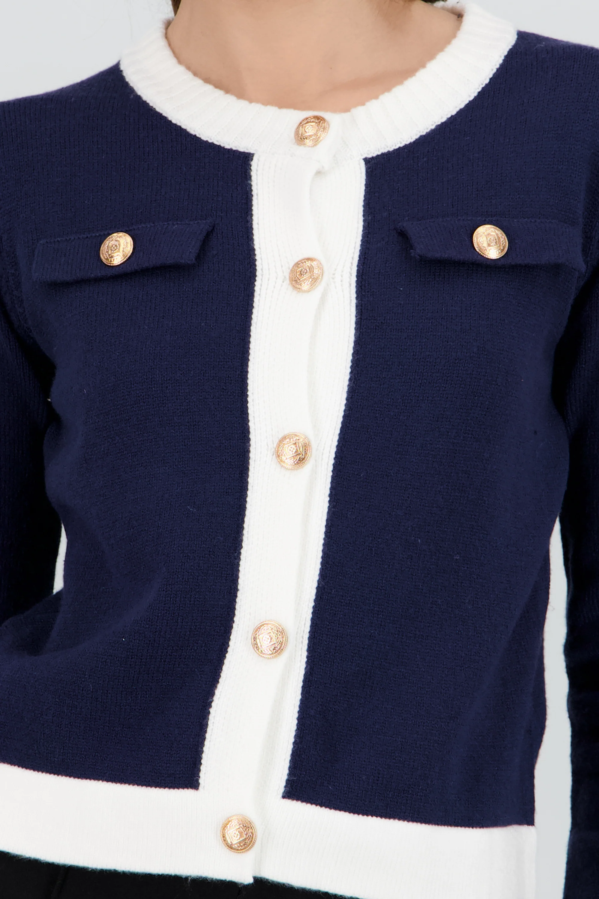 Cardigan tejido contraste - Image 5