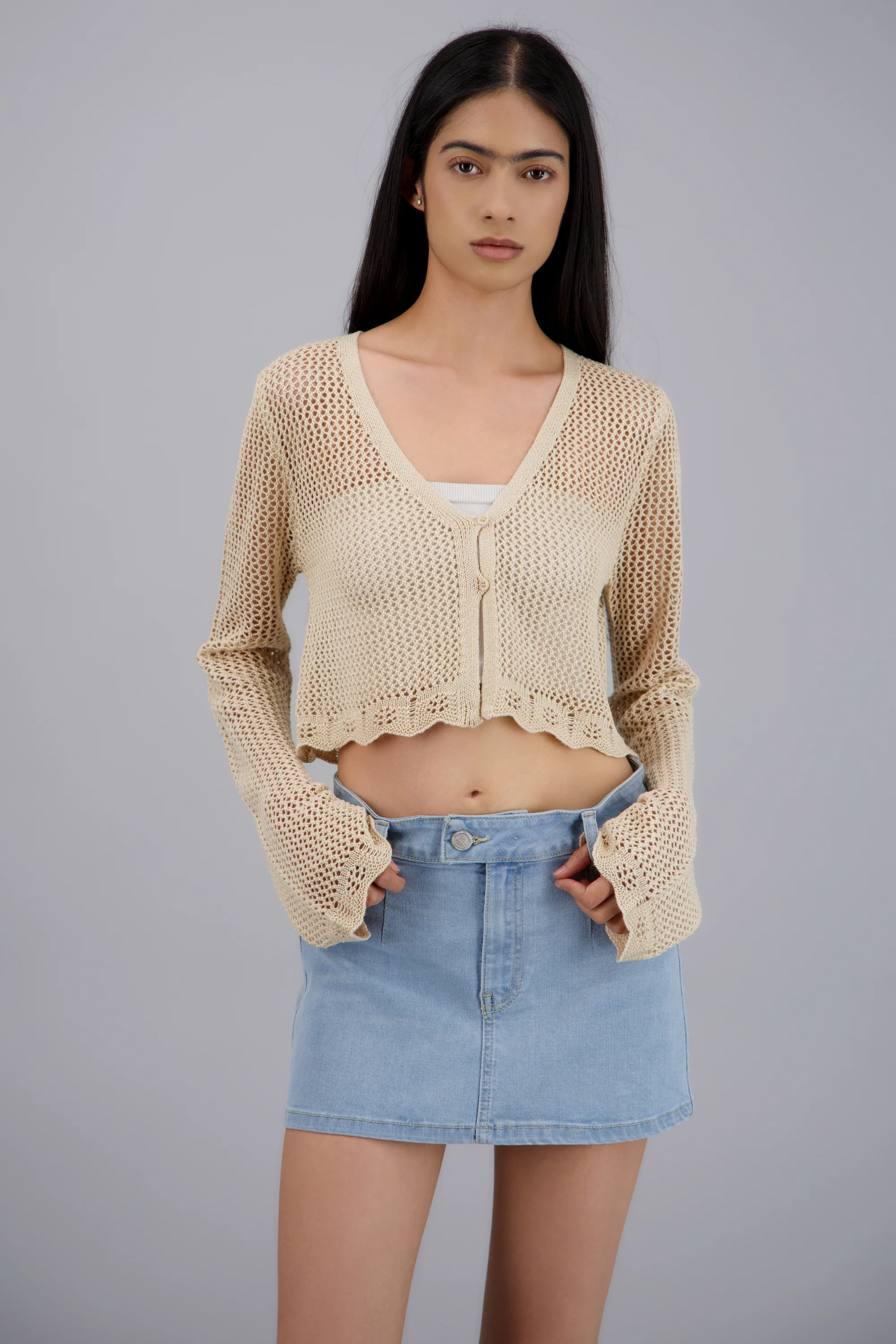 Cardigan tejido de punto ligero