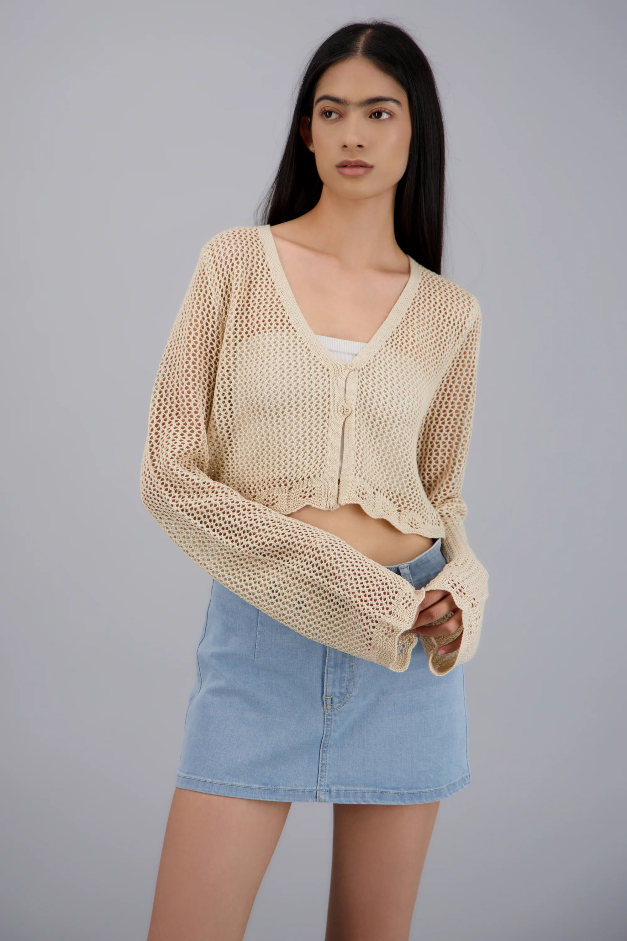 Cardigan tejido de punto ligero - Image 3