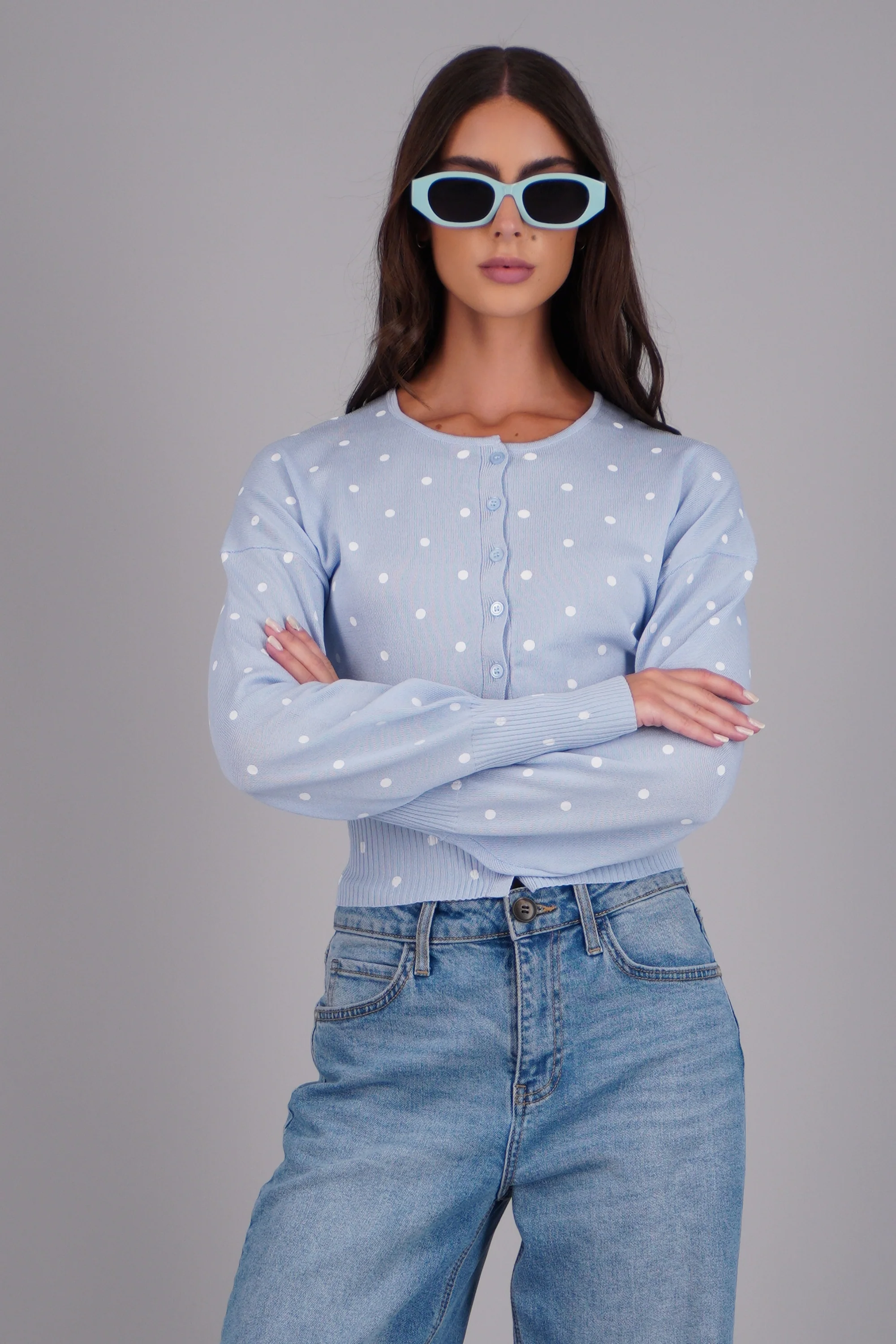 Cardigan tejido polka - Image 3
