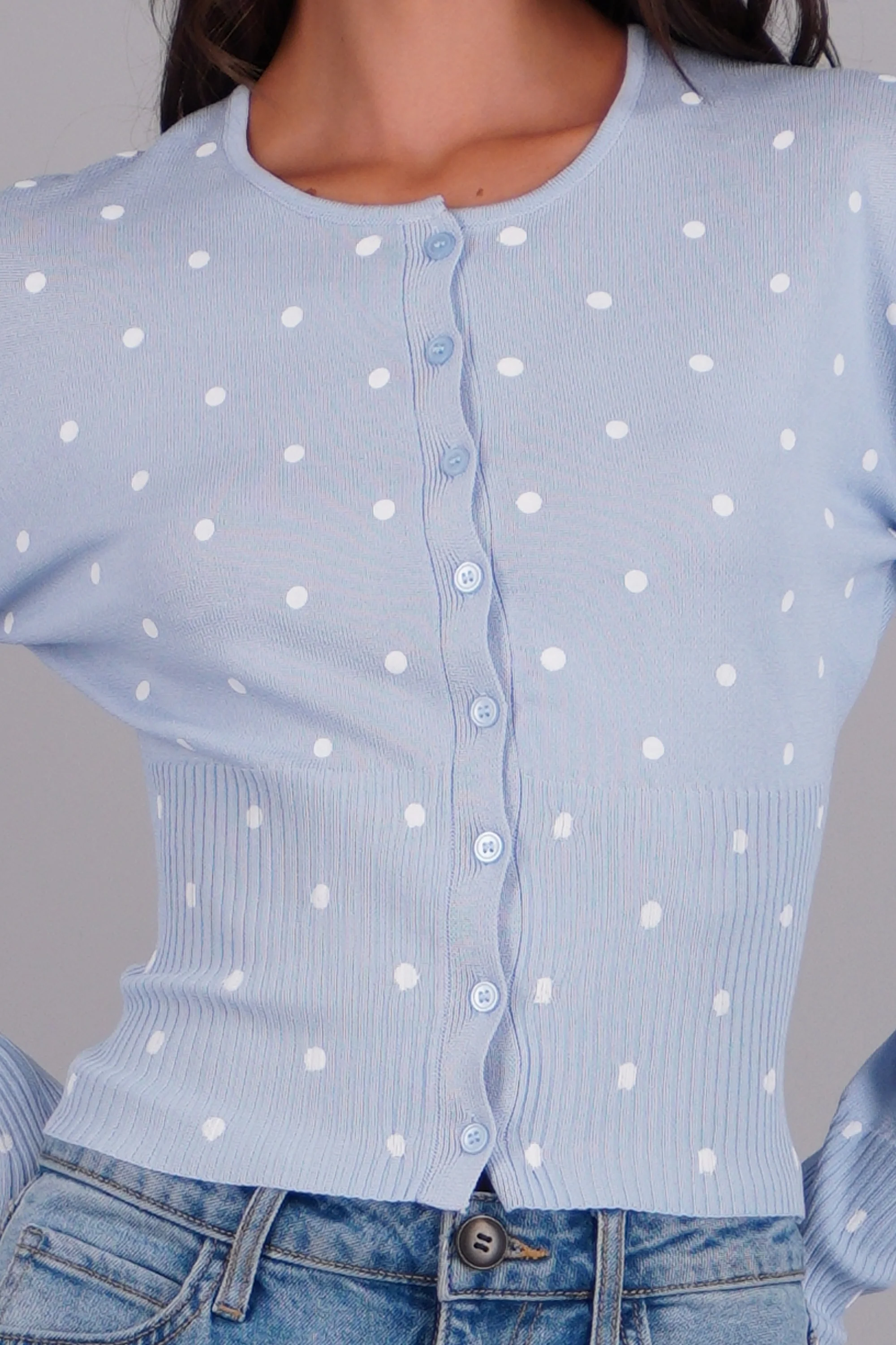 Cardigan tejido polka - Image 5