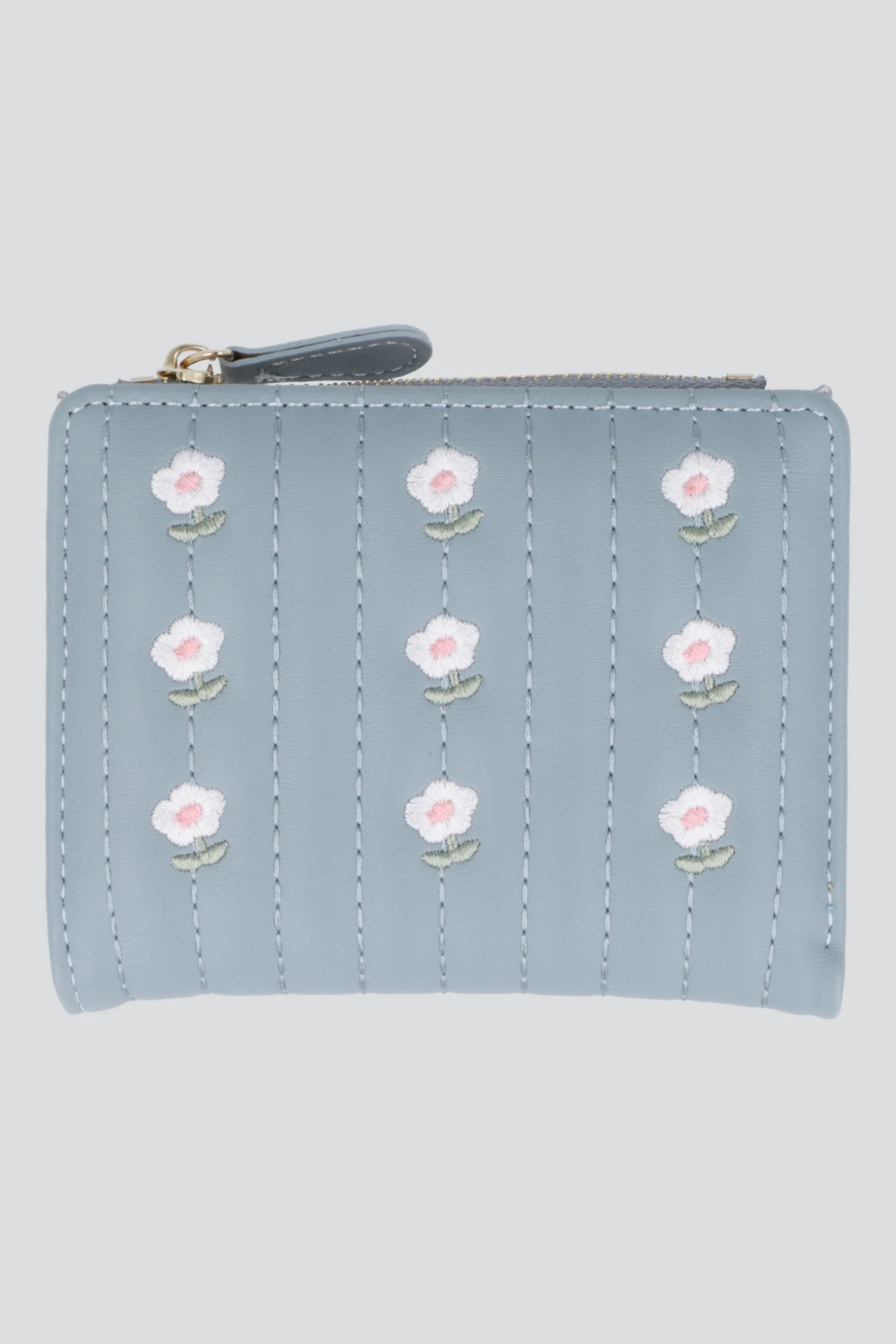 Cartera flores bordadas