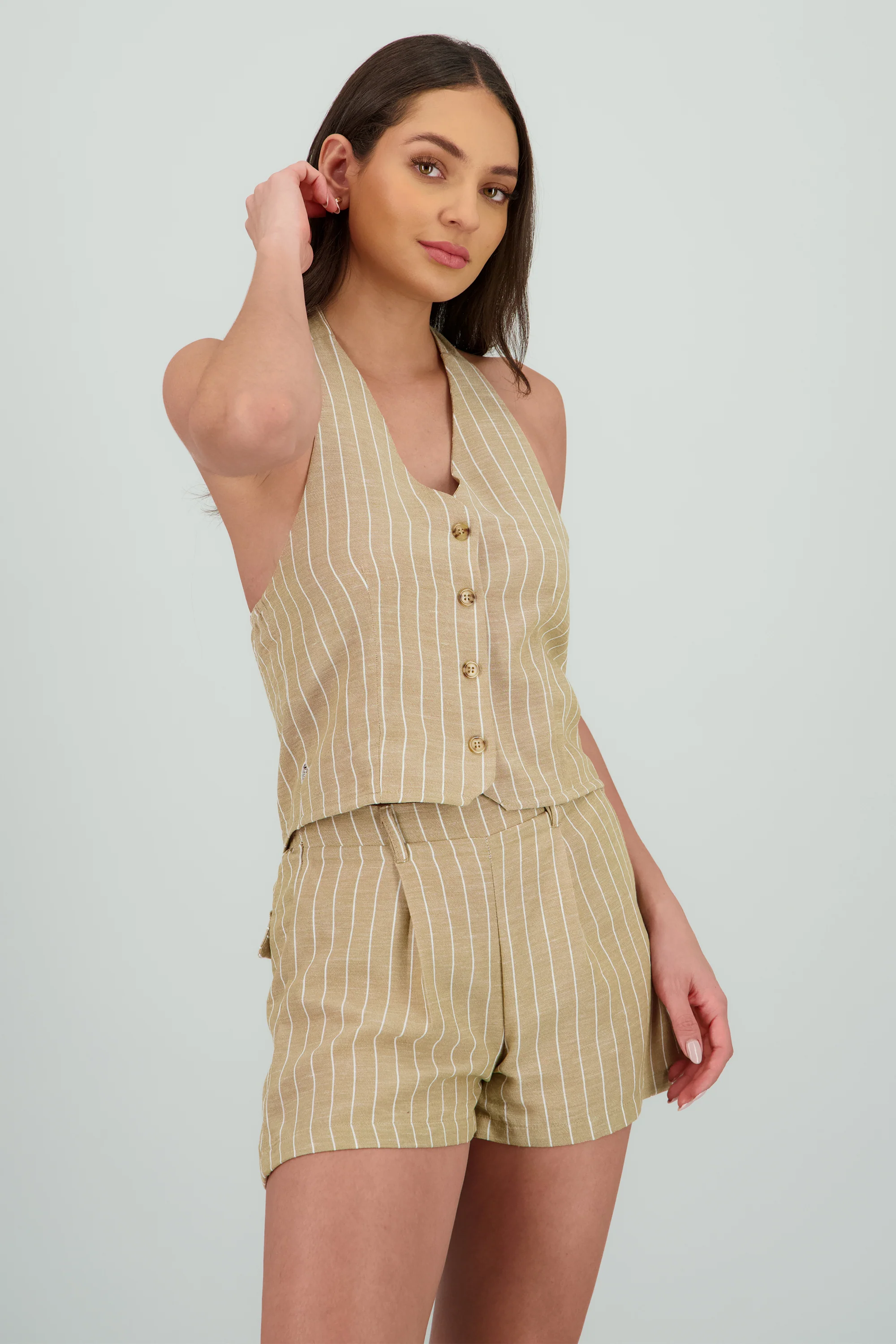 Chaleco halter estampado rayas - Image 2