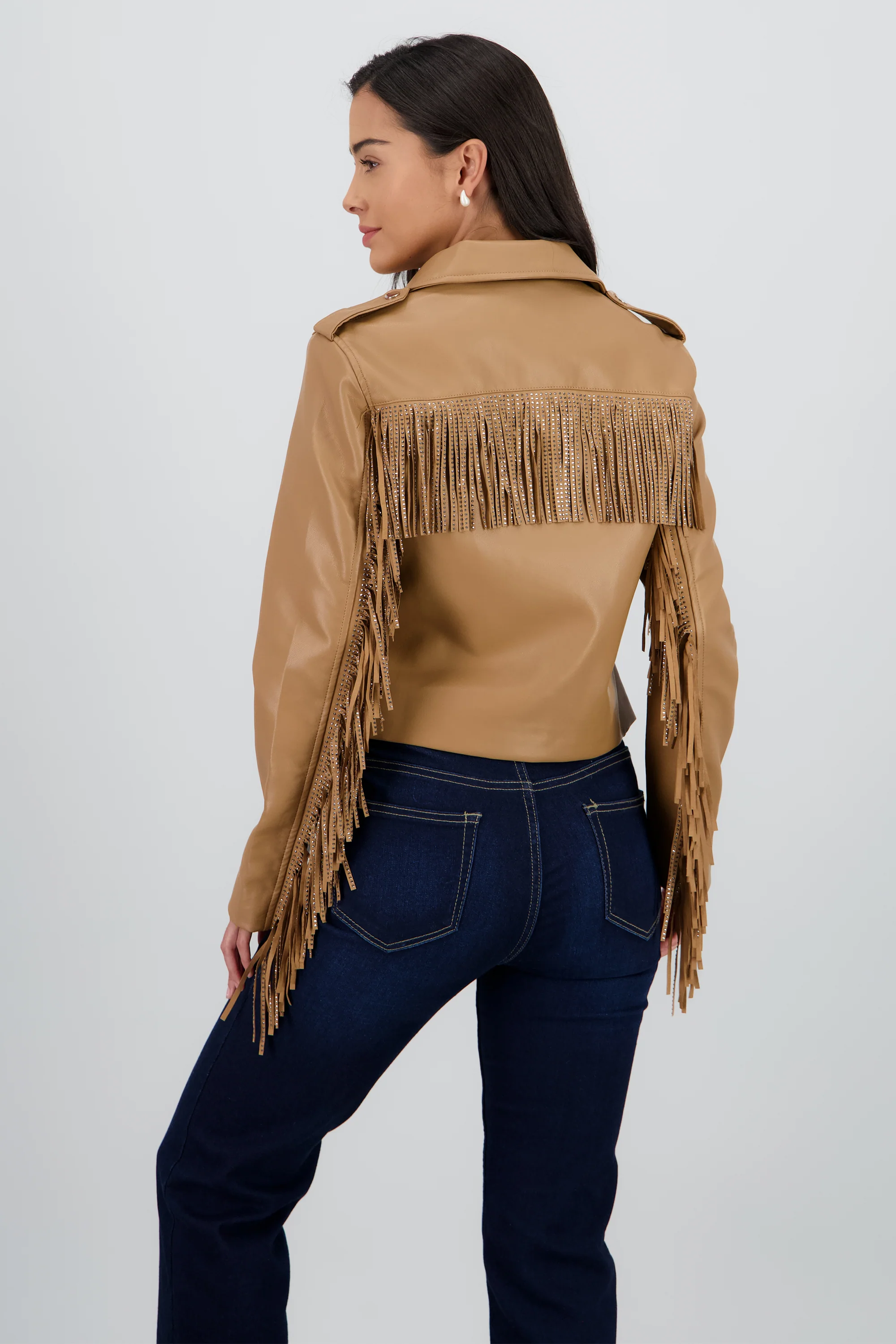 Chamarra Biker Fringe Brillos - Image 4