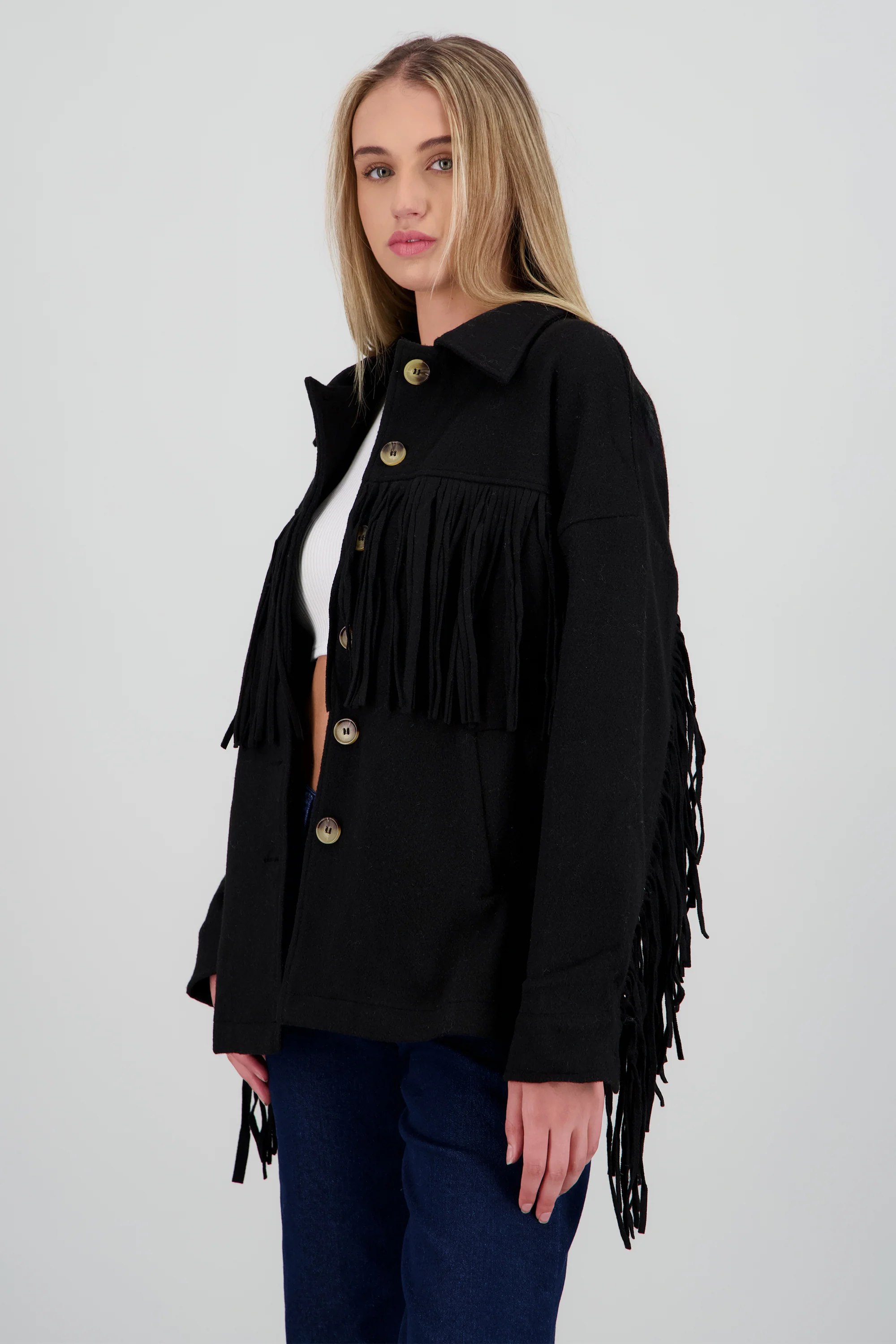 CHAMARRA DETALLE FRINGE - Image 3