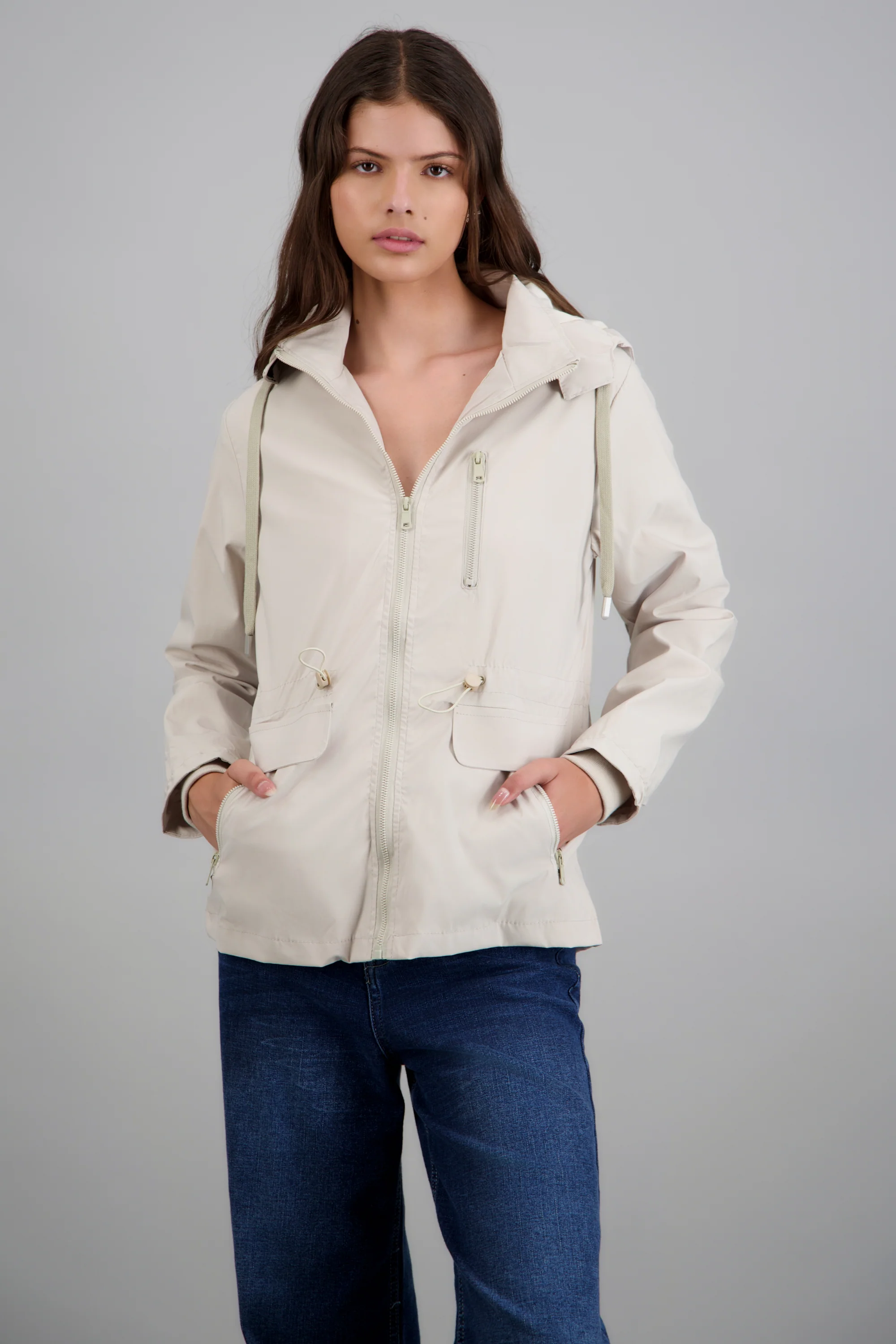 Chamarra ligera capucha impermeable - Image 3