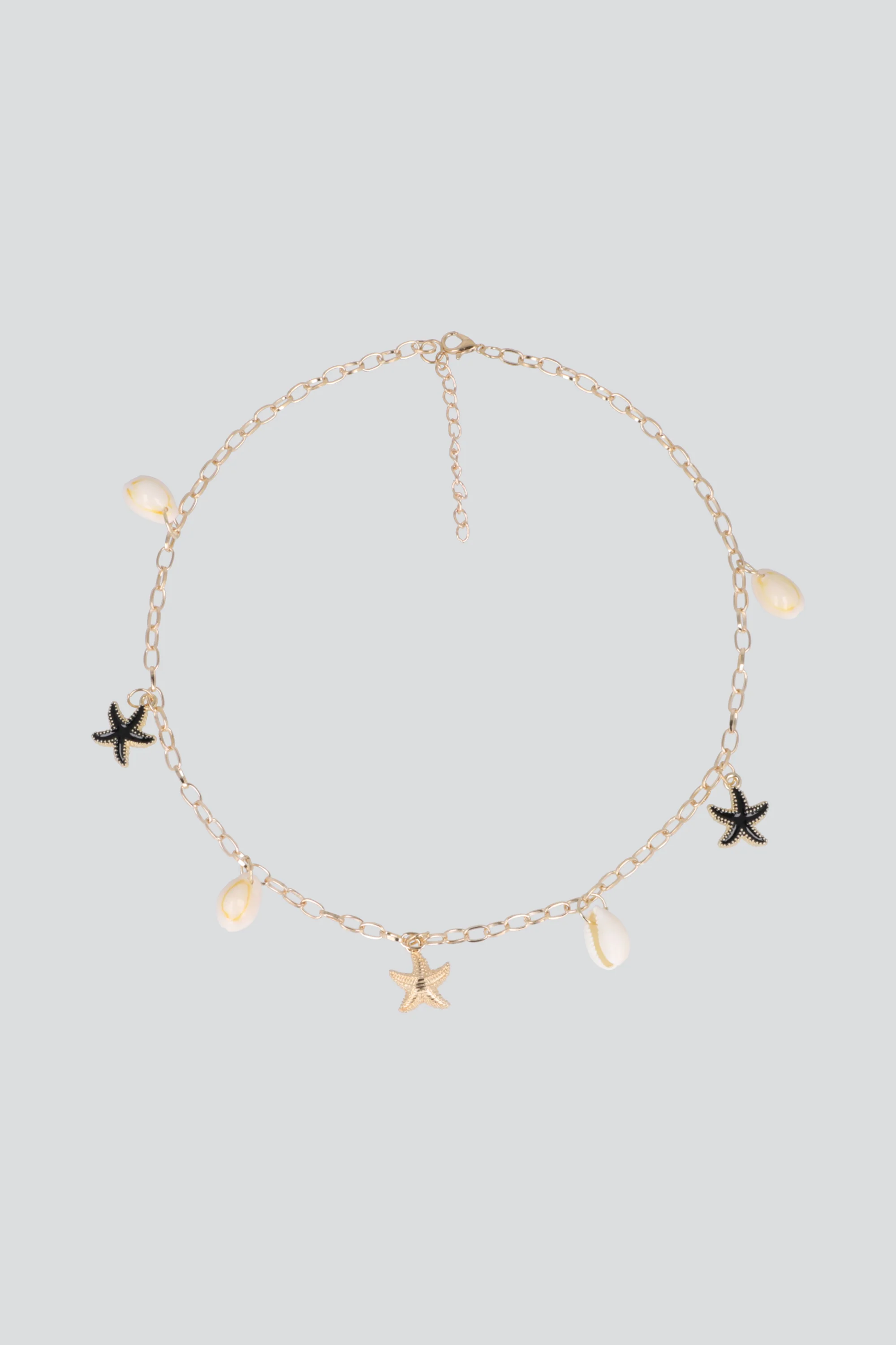 Collar charms conchas estrellas mar