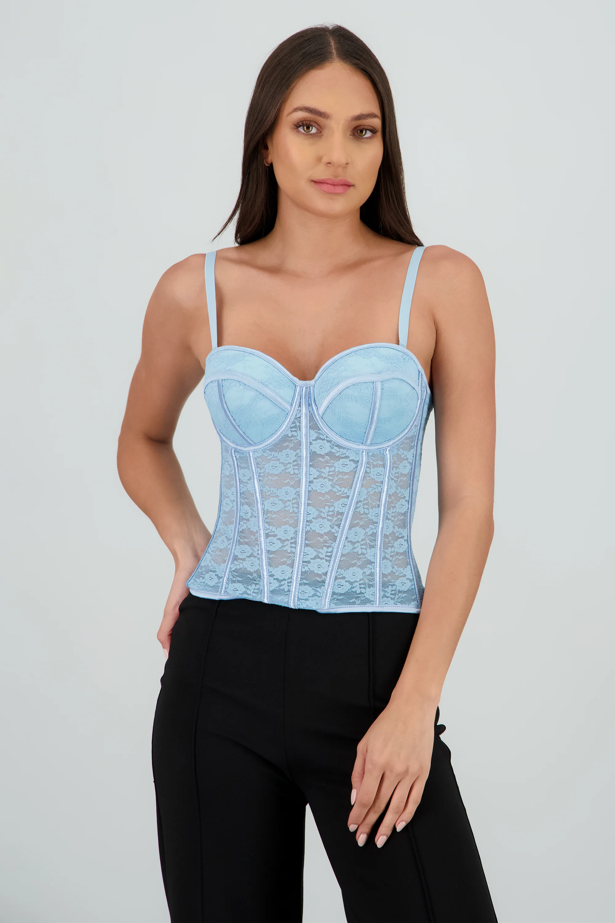 Corset copas encaje liso - Image 2