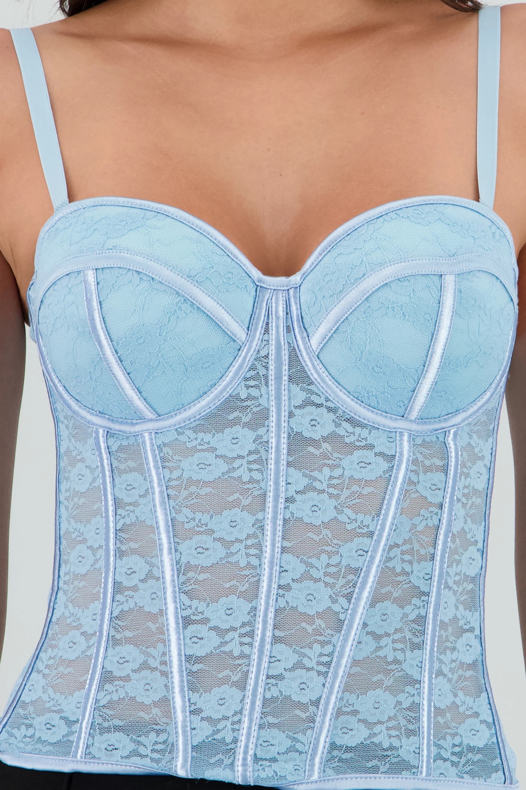 Corset copas encaje liso - Image 5