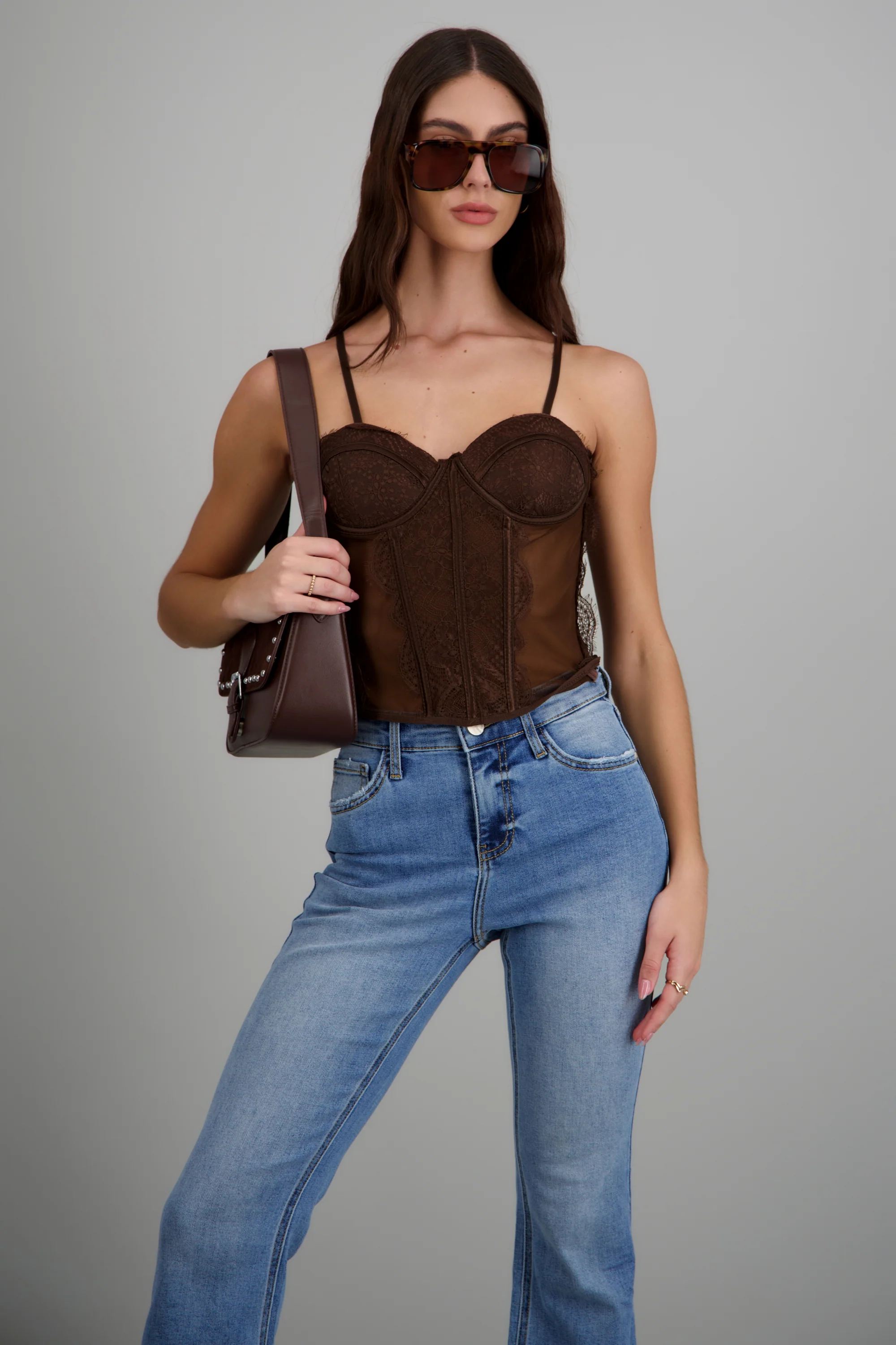 Corset encaje copas