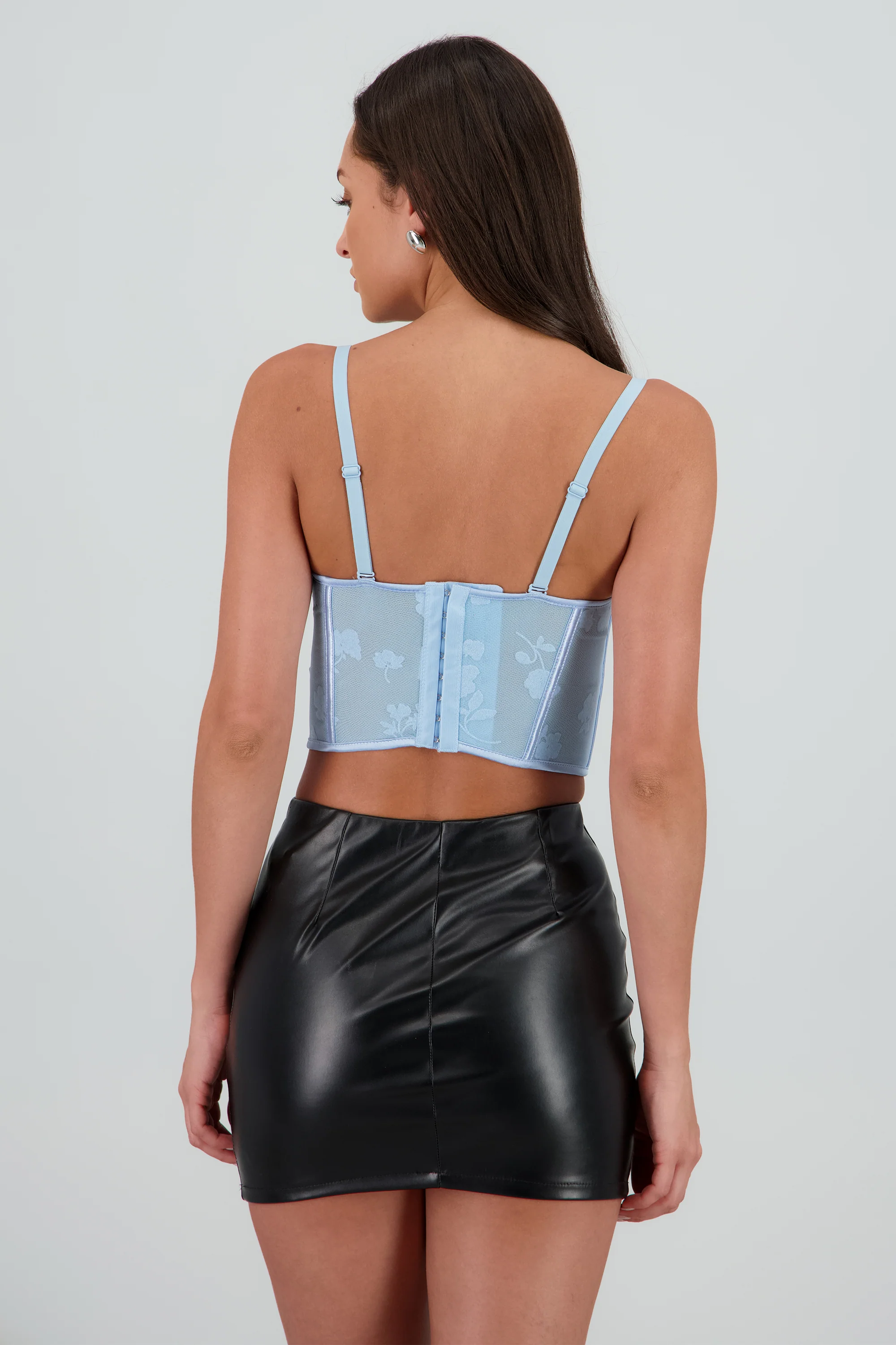 Corset mesh flock detalle plisado copas - Image 4