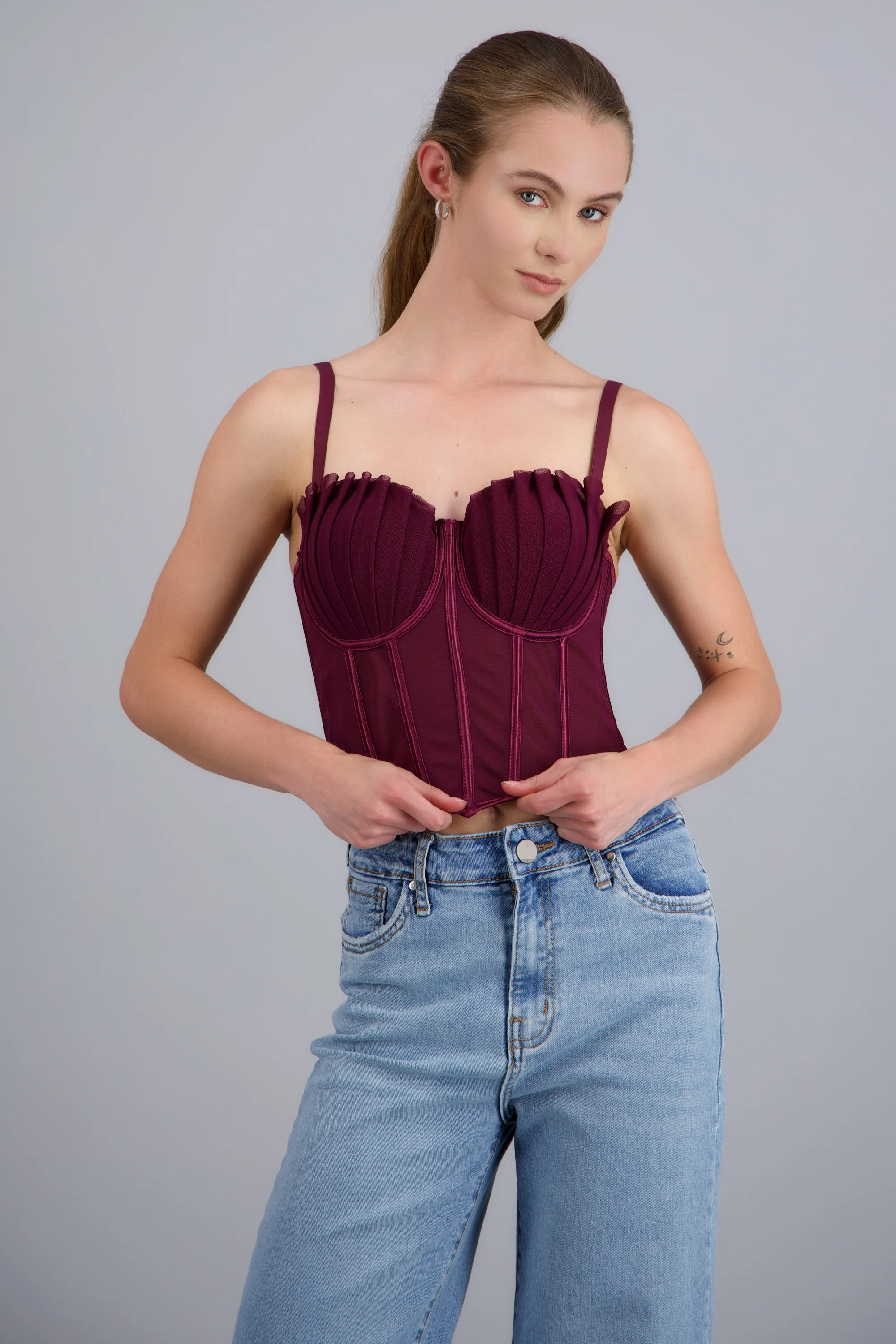 Corset varillas det plisado copas - Image 2