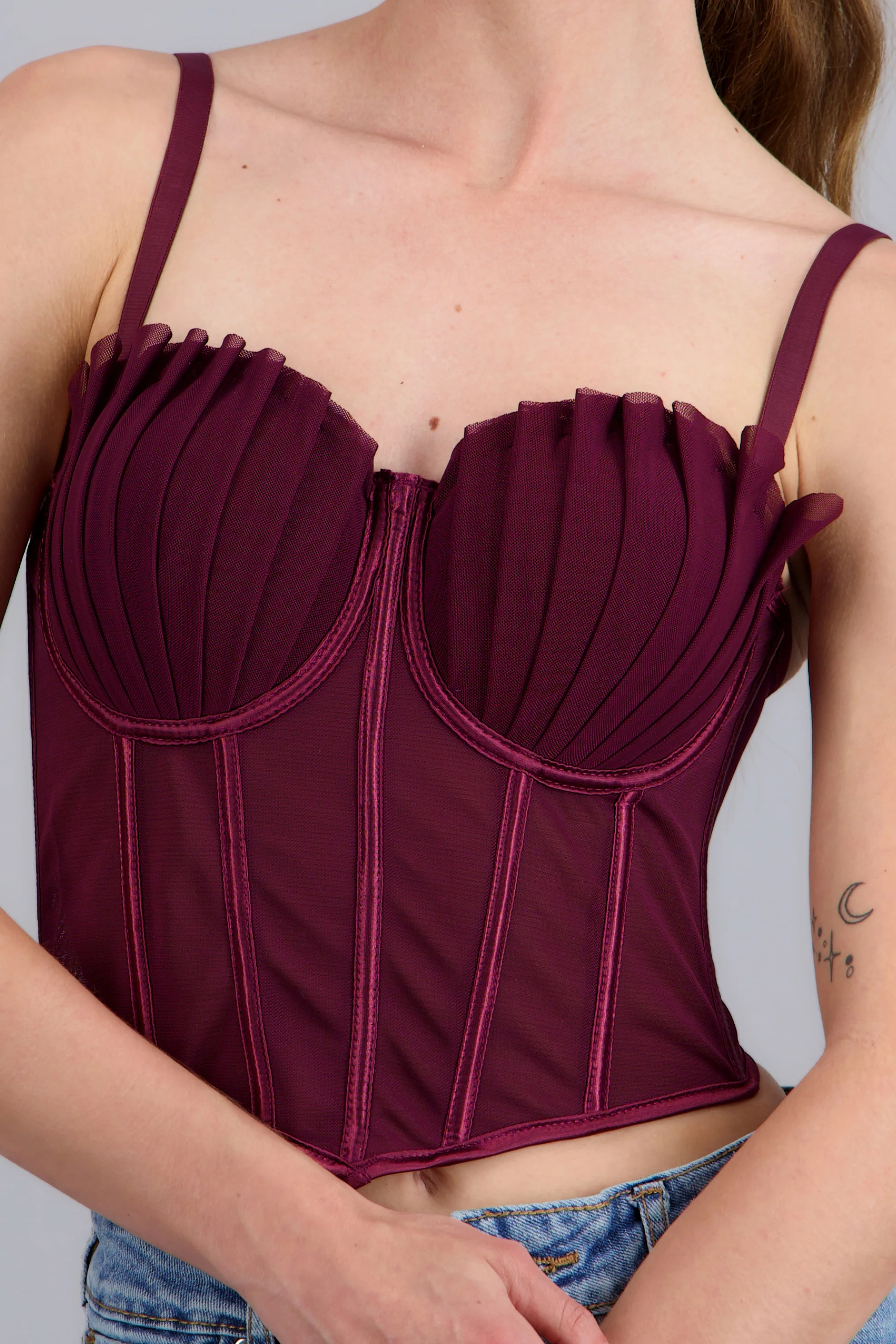 Corset varillas det plisado copas - Image 5