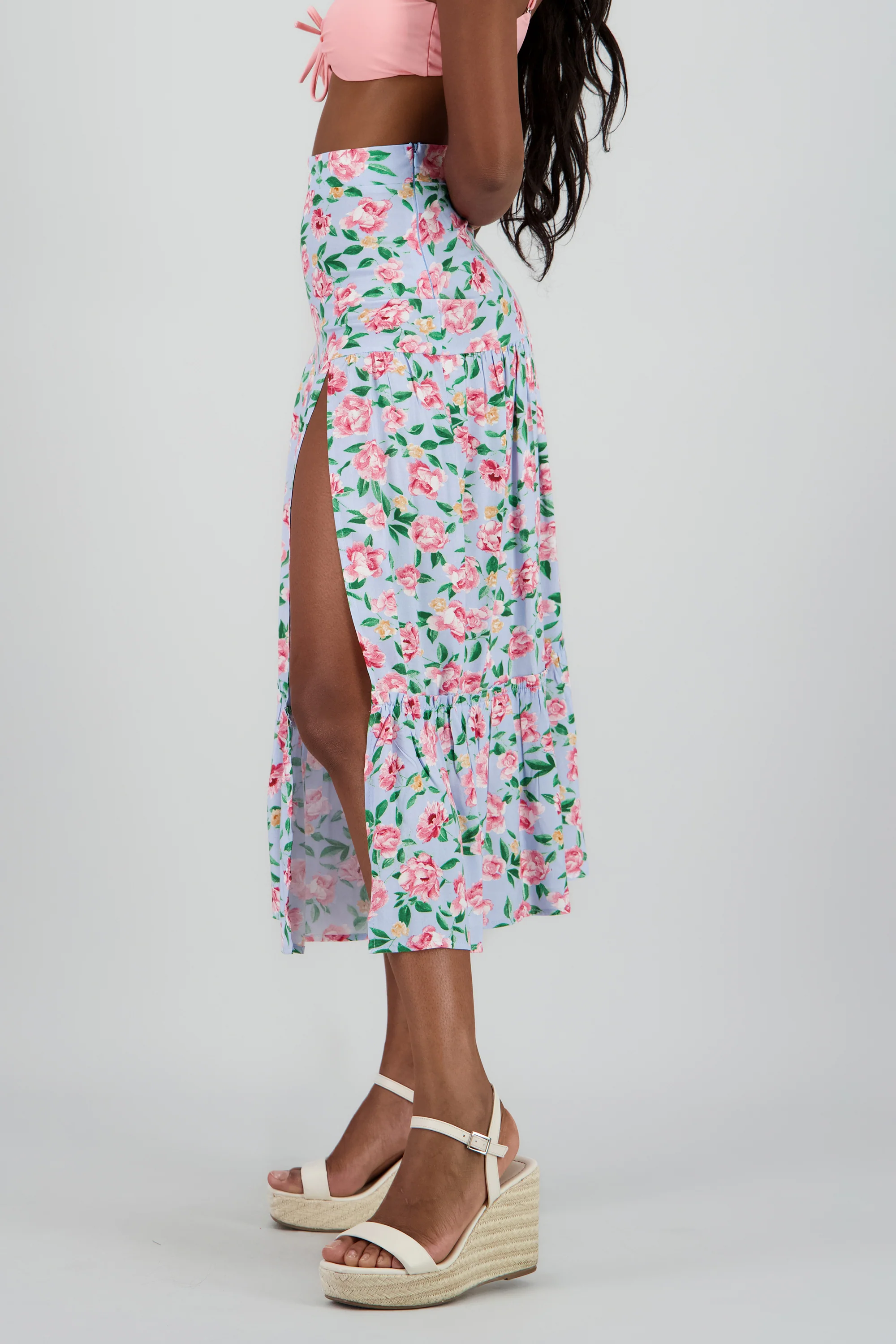 Falda estampado midi abertura - Image 3