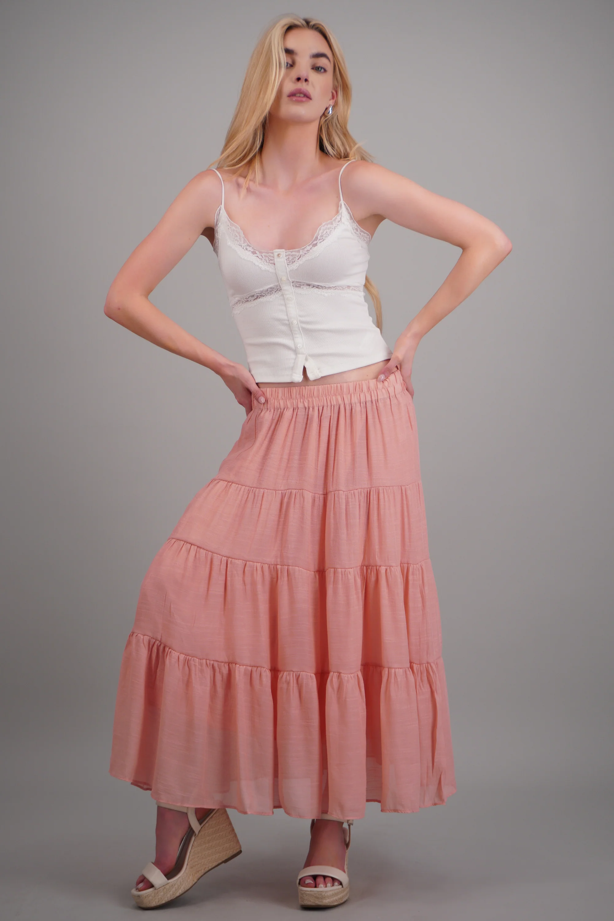 Falda larga de niveles - Image 3