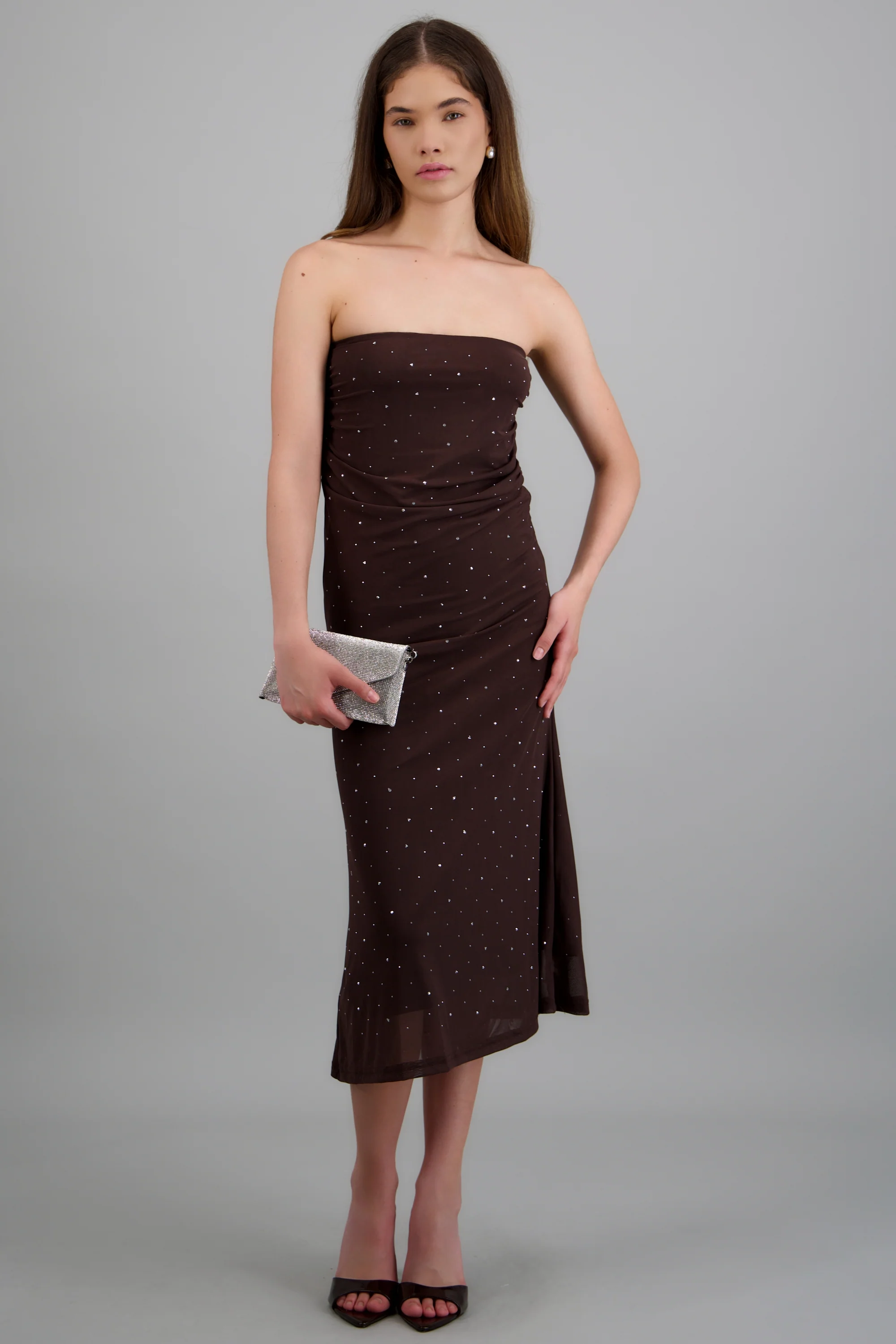Falda maxi detalle brillos