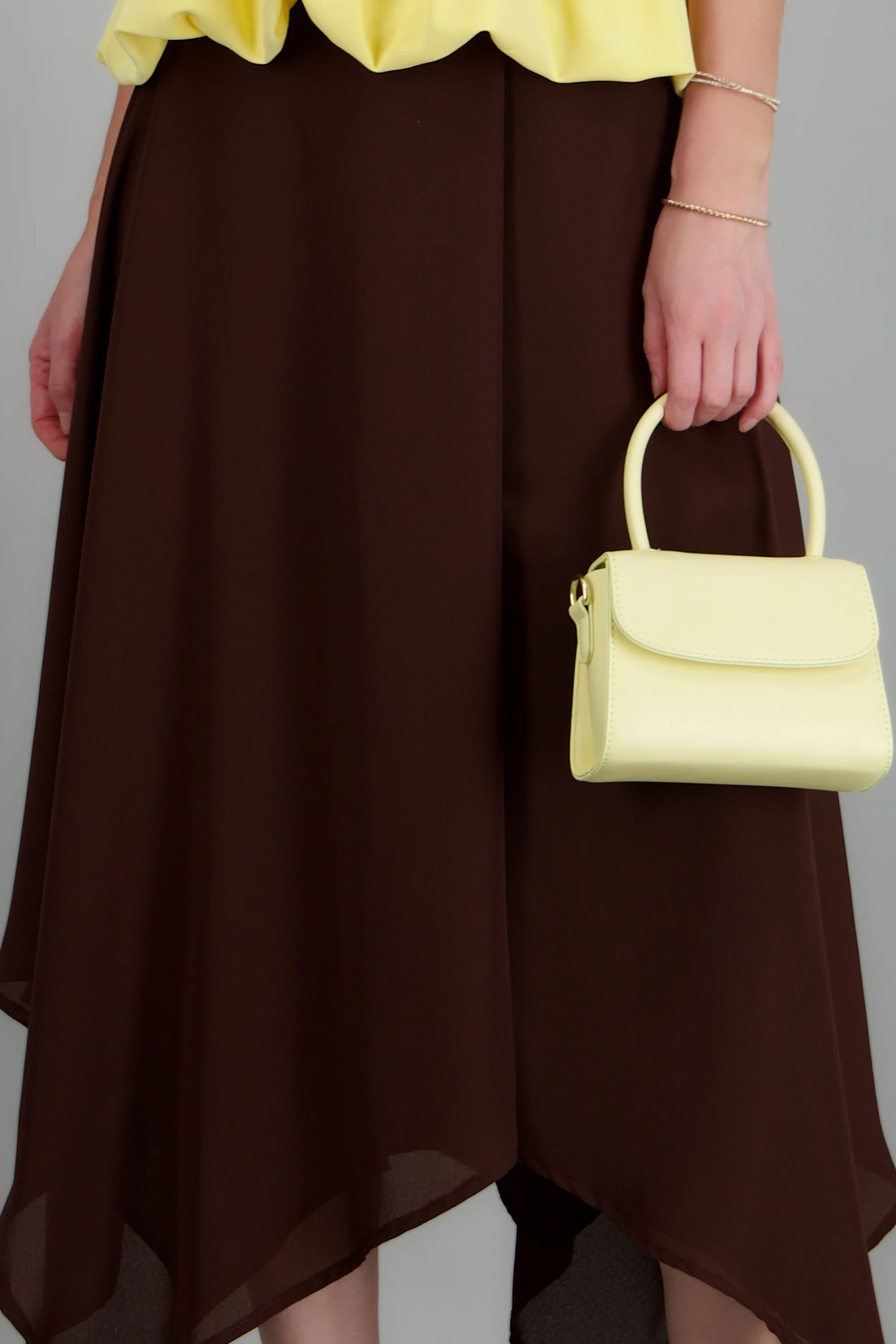 Falda midi chiffon asimetrica - Image 5