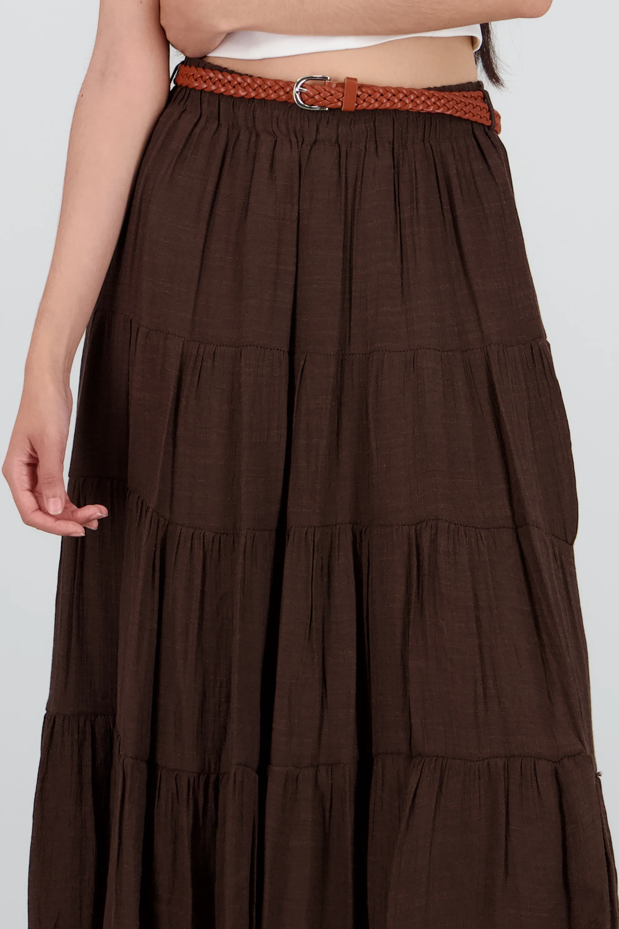 Falda midi con cinturon - Image 6