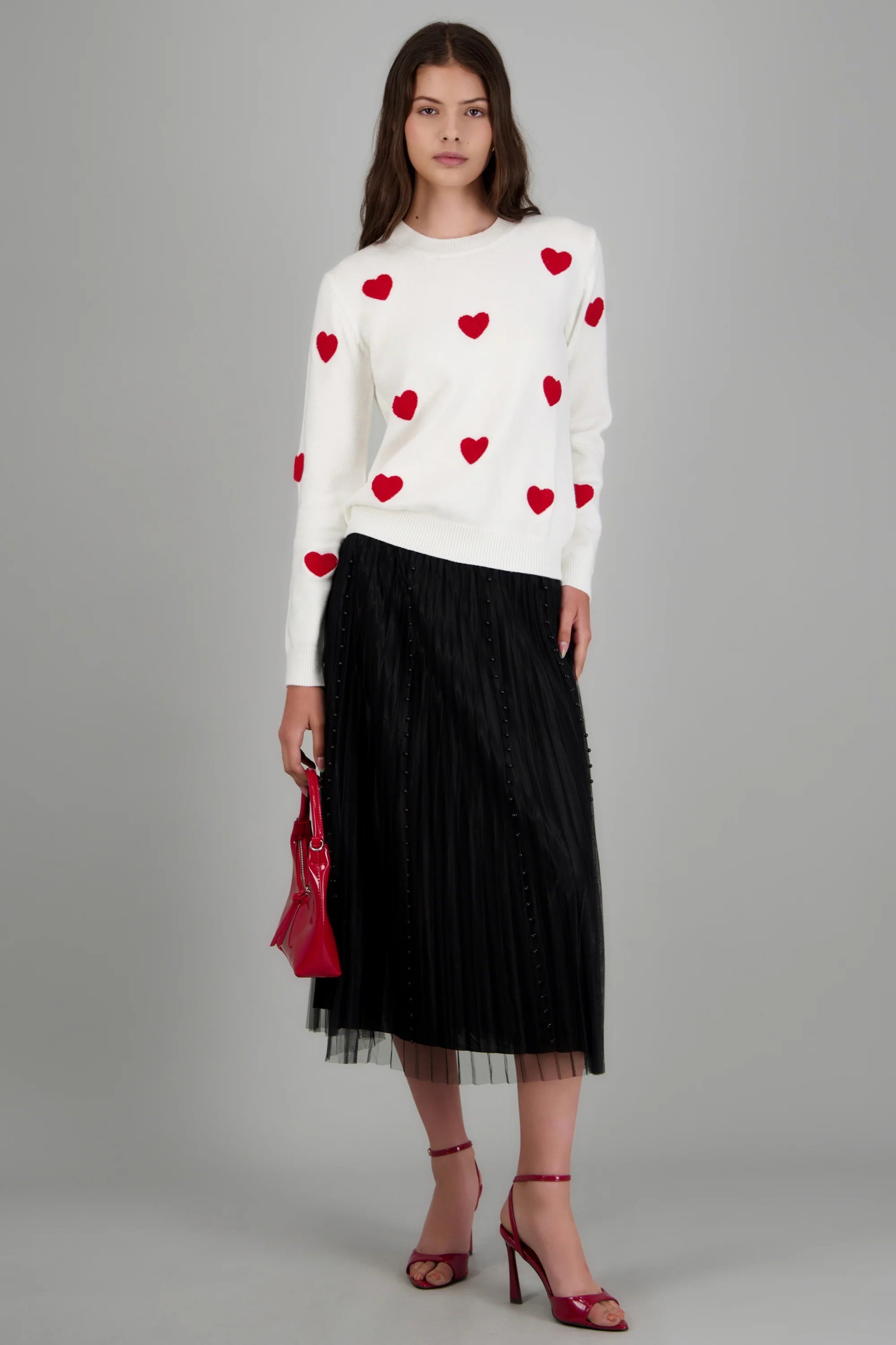 Falda midi con perlas - Image 2