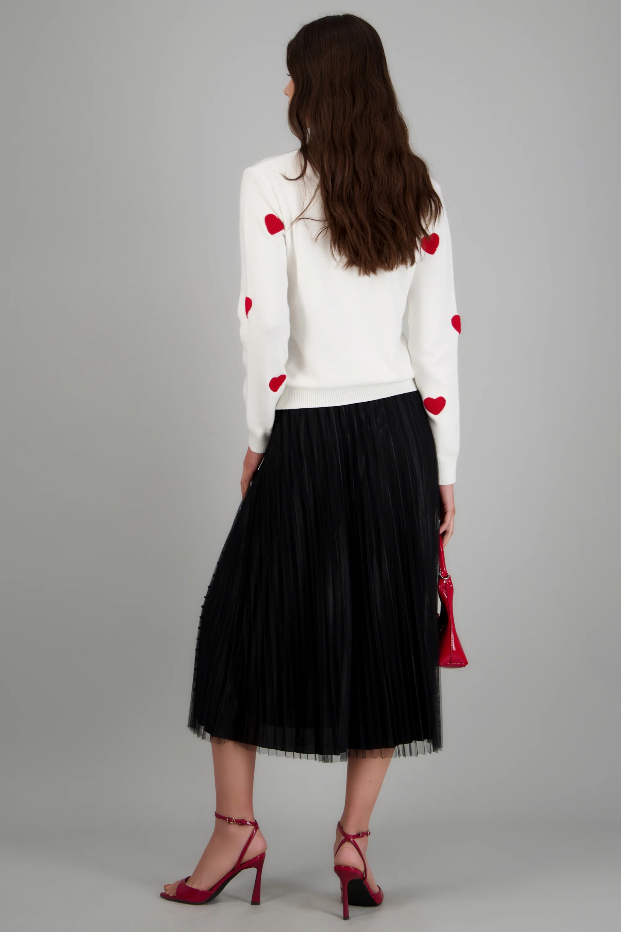 Falda midi con perlas - Image 4