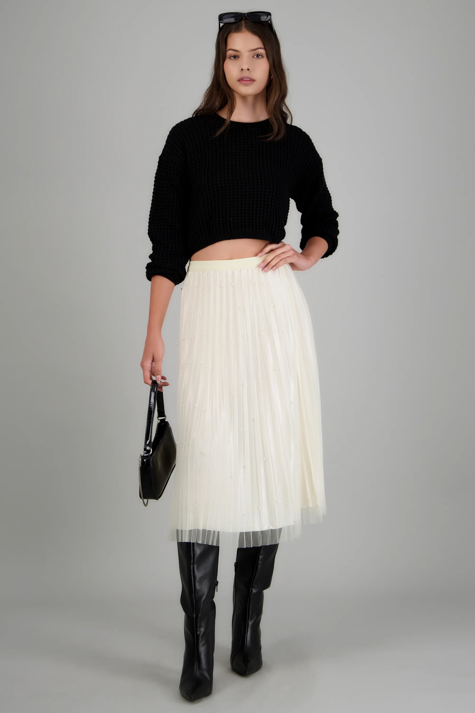 Falda midi con perlitas - Image 2